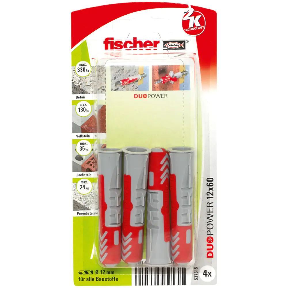 Fischer Dübel Duopower 12.0 x 60 mm - 4 Stück