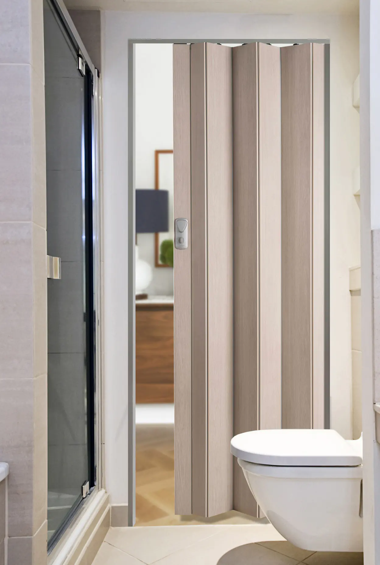 Grosfillex Falttür Spacy Lärche grau 84 x 205 cm