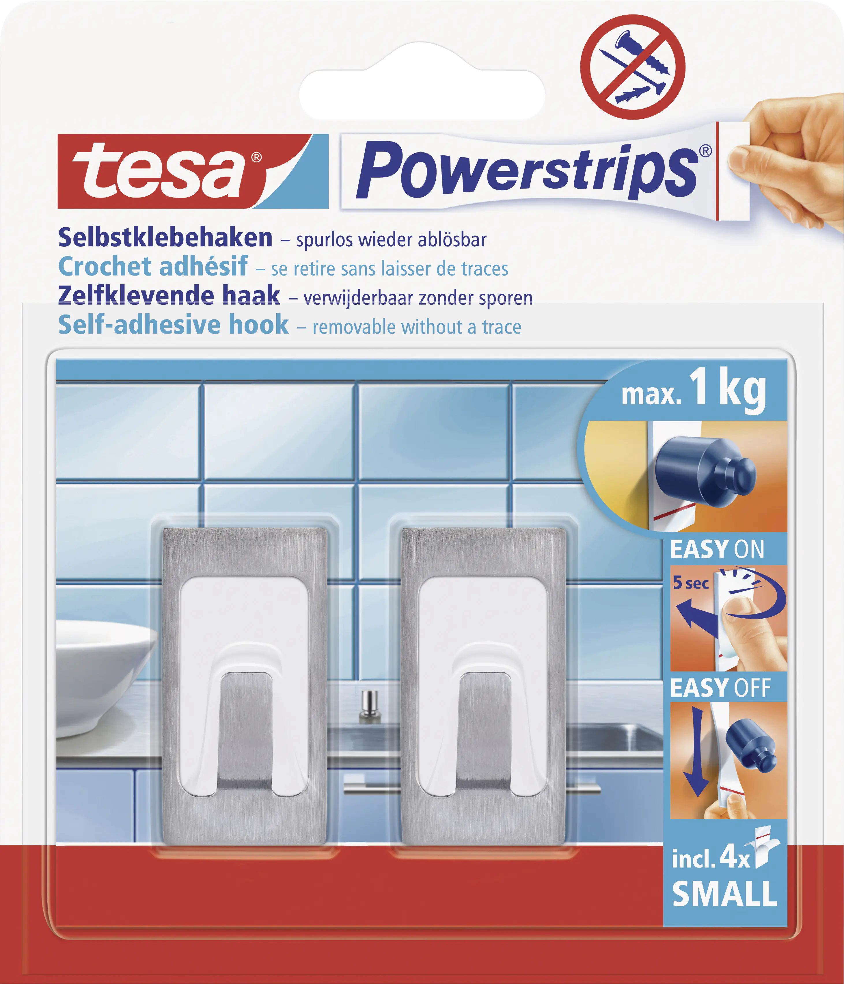 tesa Haken Powerstrip Small chrom
