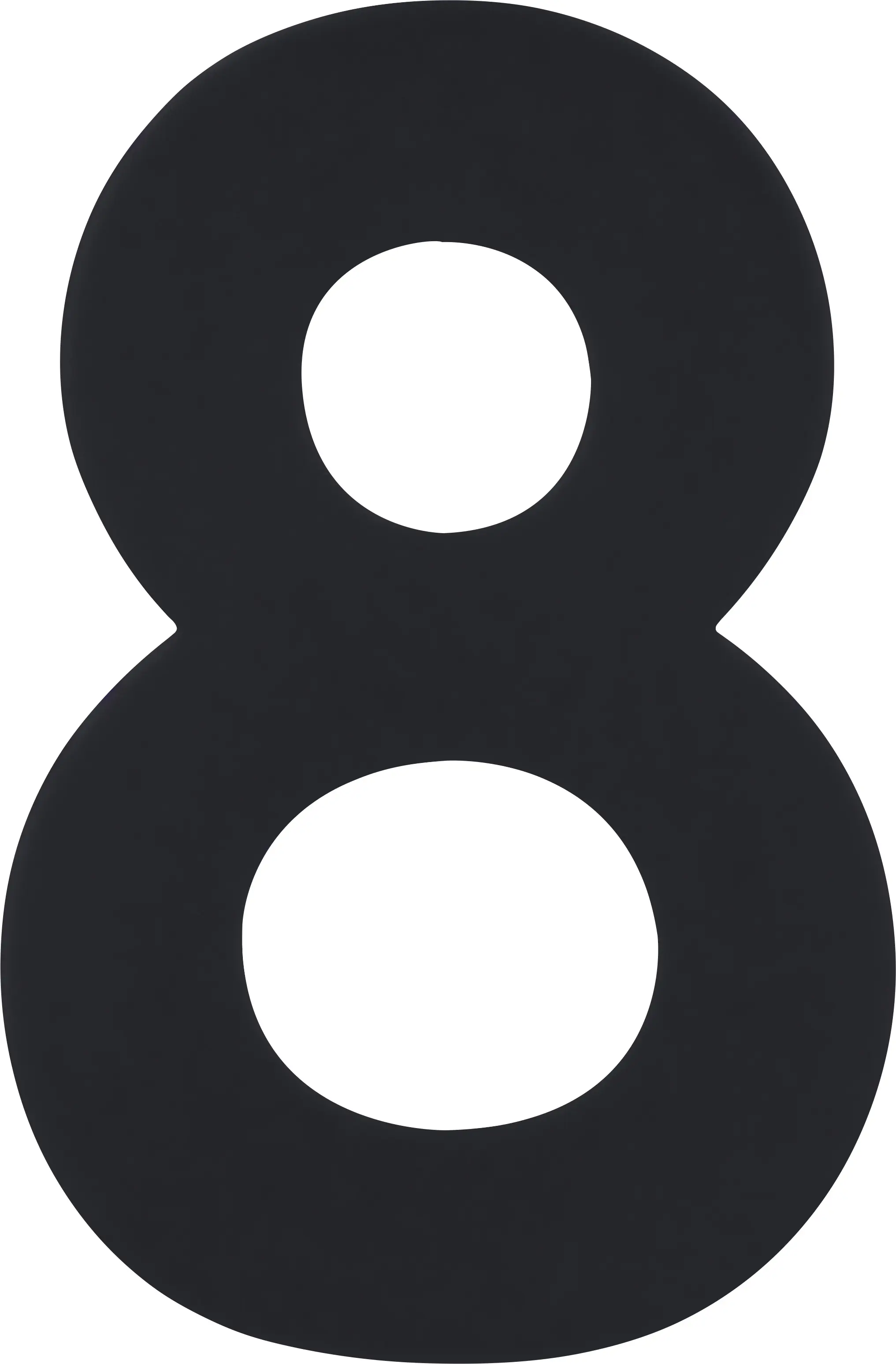 Alpertec Hausnummer 8 Edelstahl schwarz matt 12 x 8 cm 