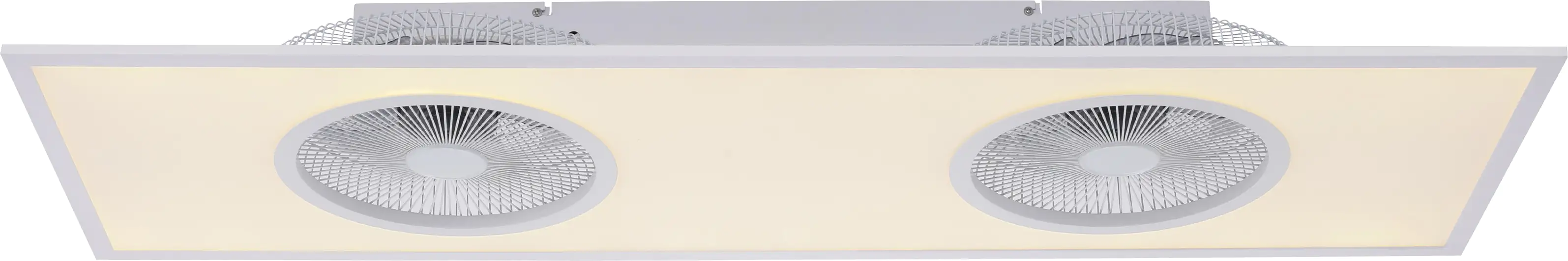 JustLight LED Deckenleuchte Flat Air weiß 120 x 40 cm mit Ventilator