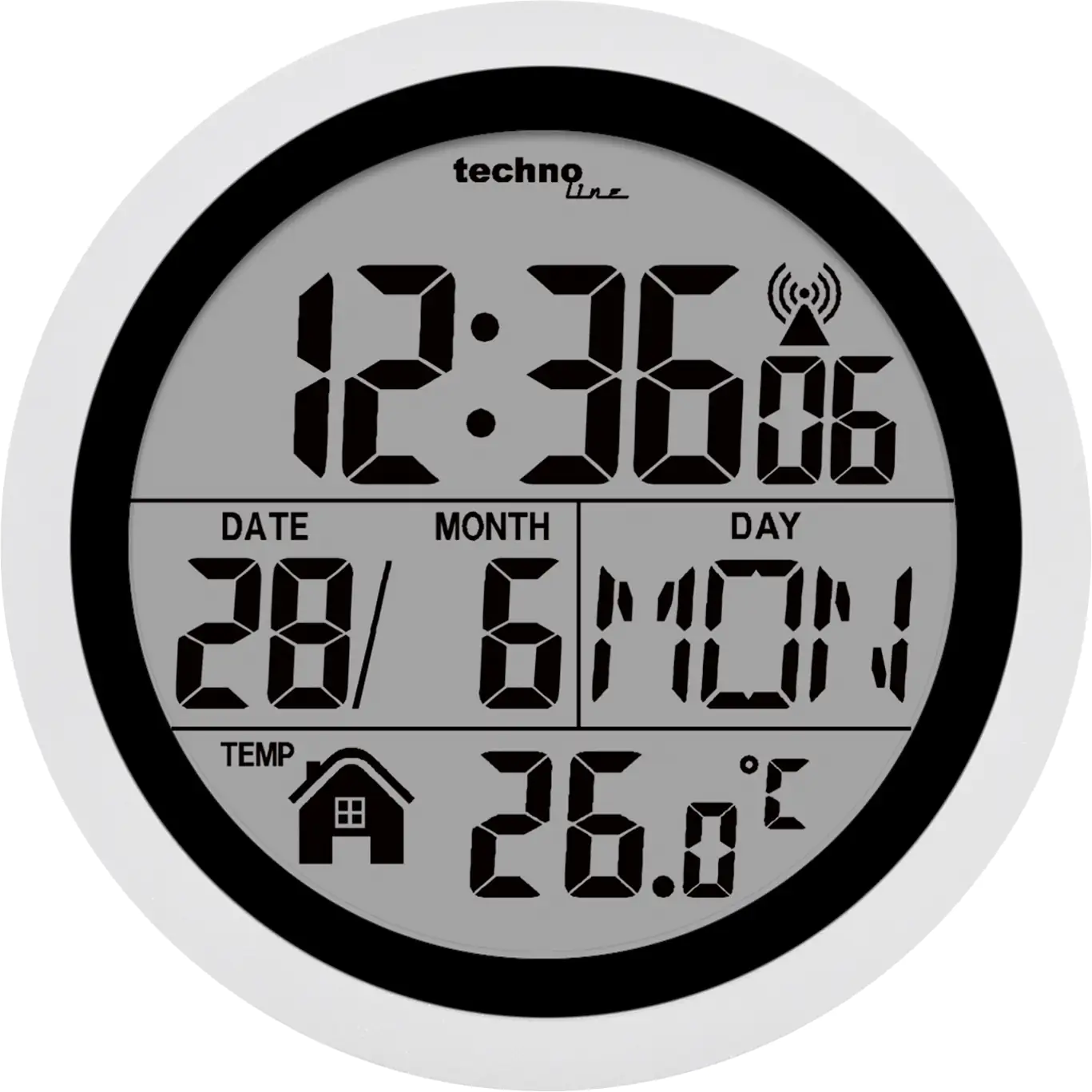 Technoline Funk-Baduhr WT 3005 digital, weiß Technoline Funk-Baduhr WT 3005 digital, weiß