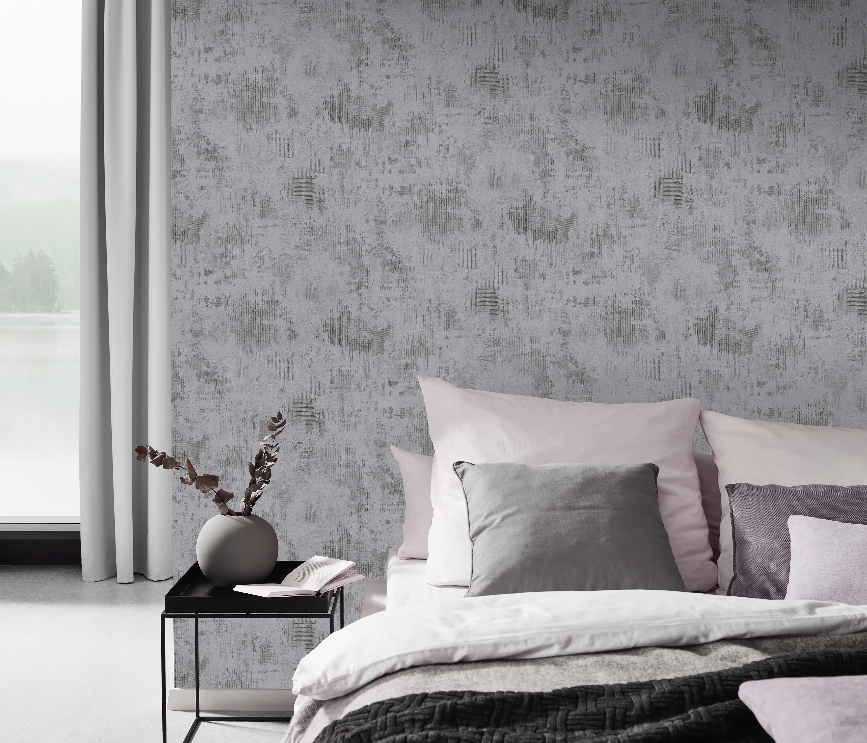 Erismann Vliestapete Beton schwarz 10,05 x 0,53 m