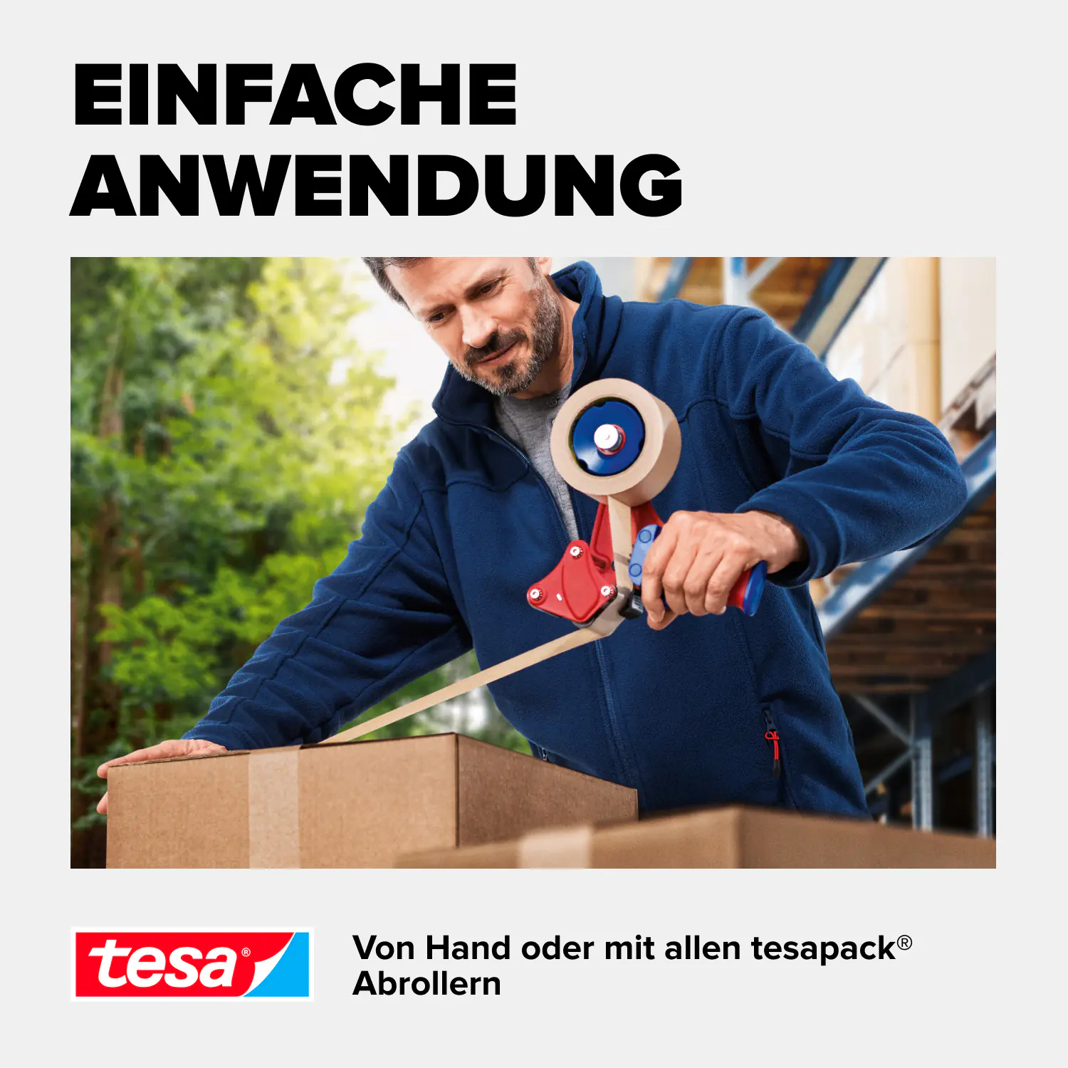 tesa Packband Paper 50 m x 50 mm, braun