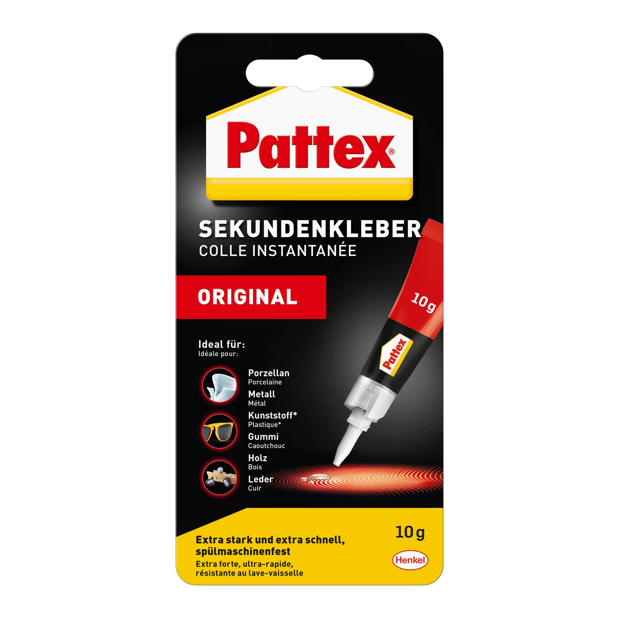 Pattex Sekundenkleber Flüssig 10 g Tube, trocknet transparent Pattex Sekundenkleber Flüssig 10 g Tube, trocknet transparent