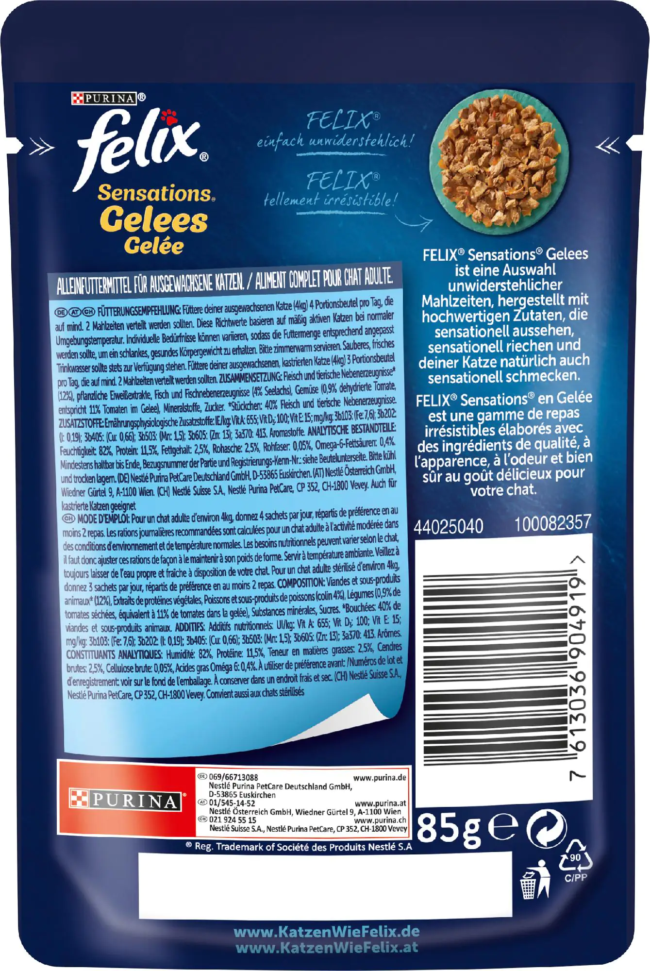 Felix Sensations Gelees Seelachs & Tomate 85 g