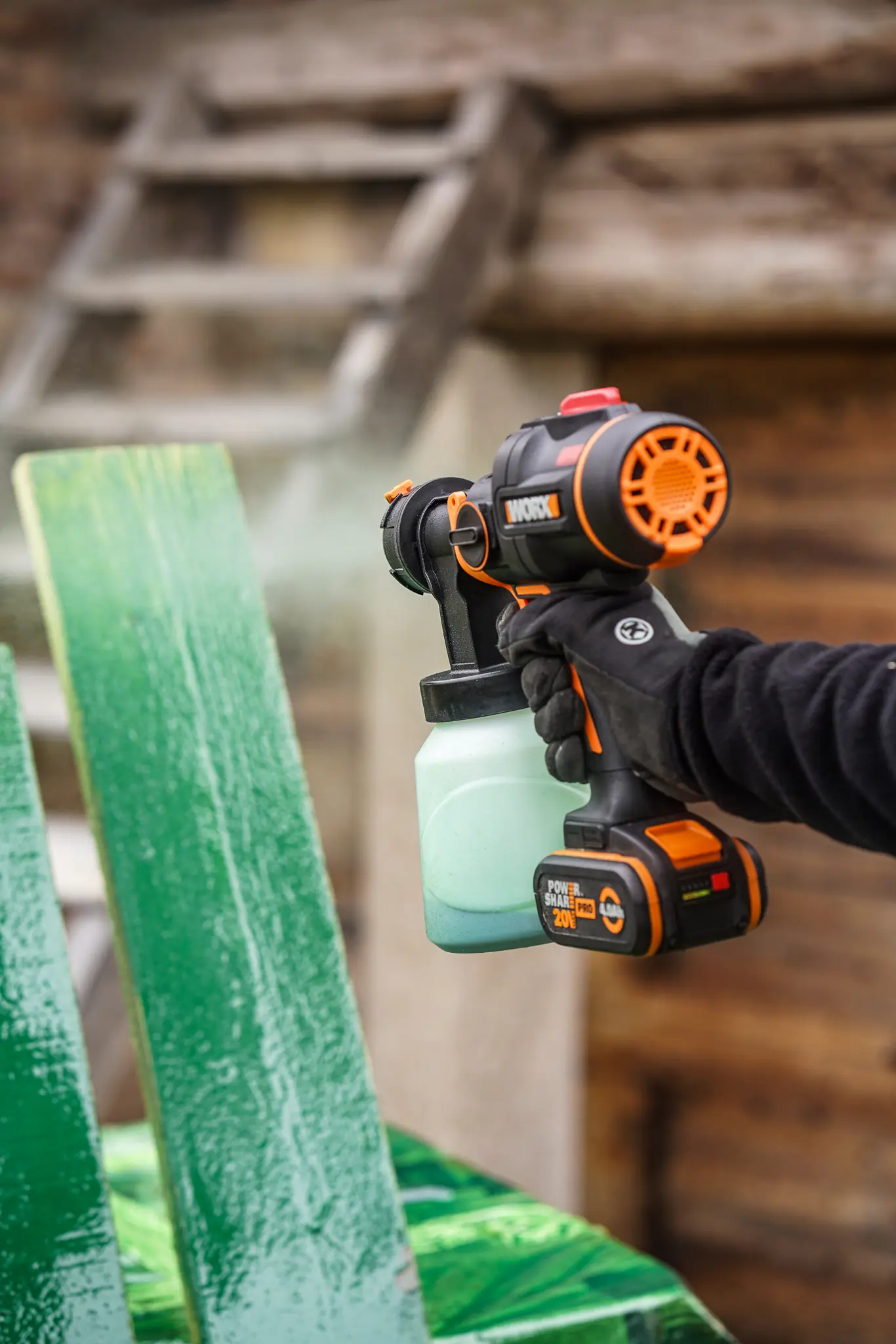 Worx NITRO Akku-Farbsprühgerät WX020.9 20 V Solo Worx NITRO Akku-Farbsprühgerät WX020.9 20 V Solo