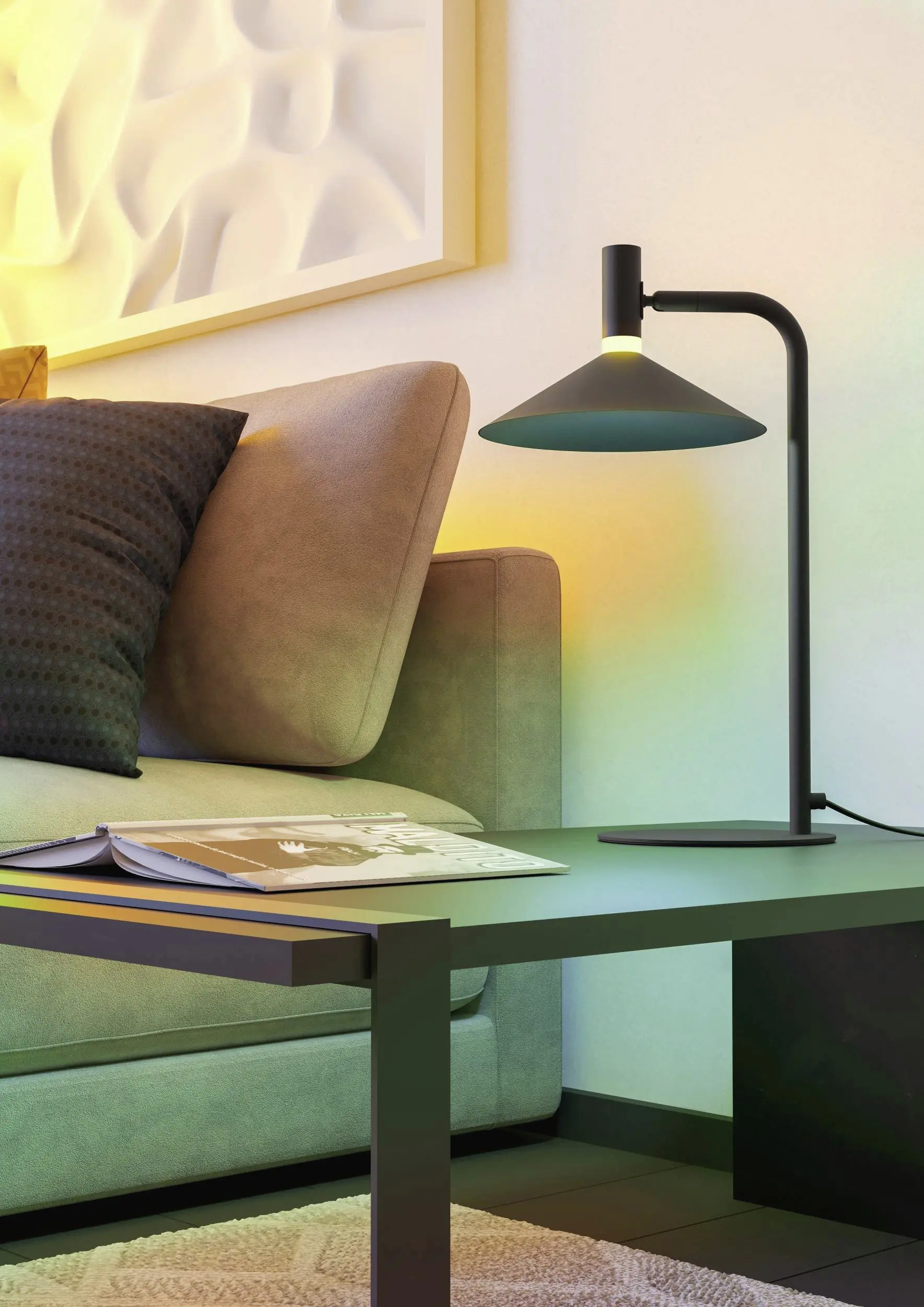 Eglo LED Tischleuchte Conomavilla-Z schwarz 45 x 27 cm warmweiß-kaltweiß dimmbar Eglo LED Tischleuchte Conomavilla-Z schwarz 45 x 27 cm warmweiß-kaltweiß dimmbar