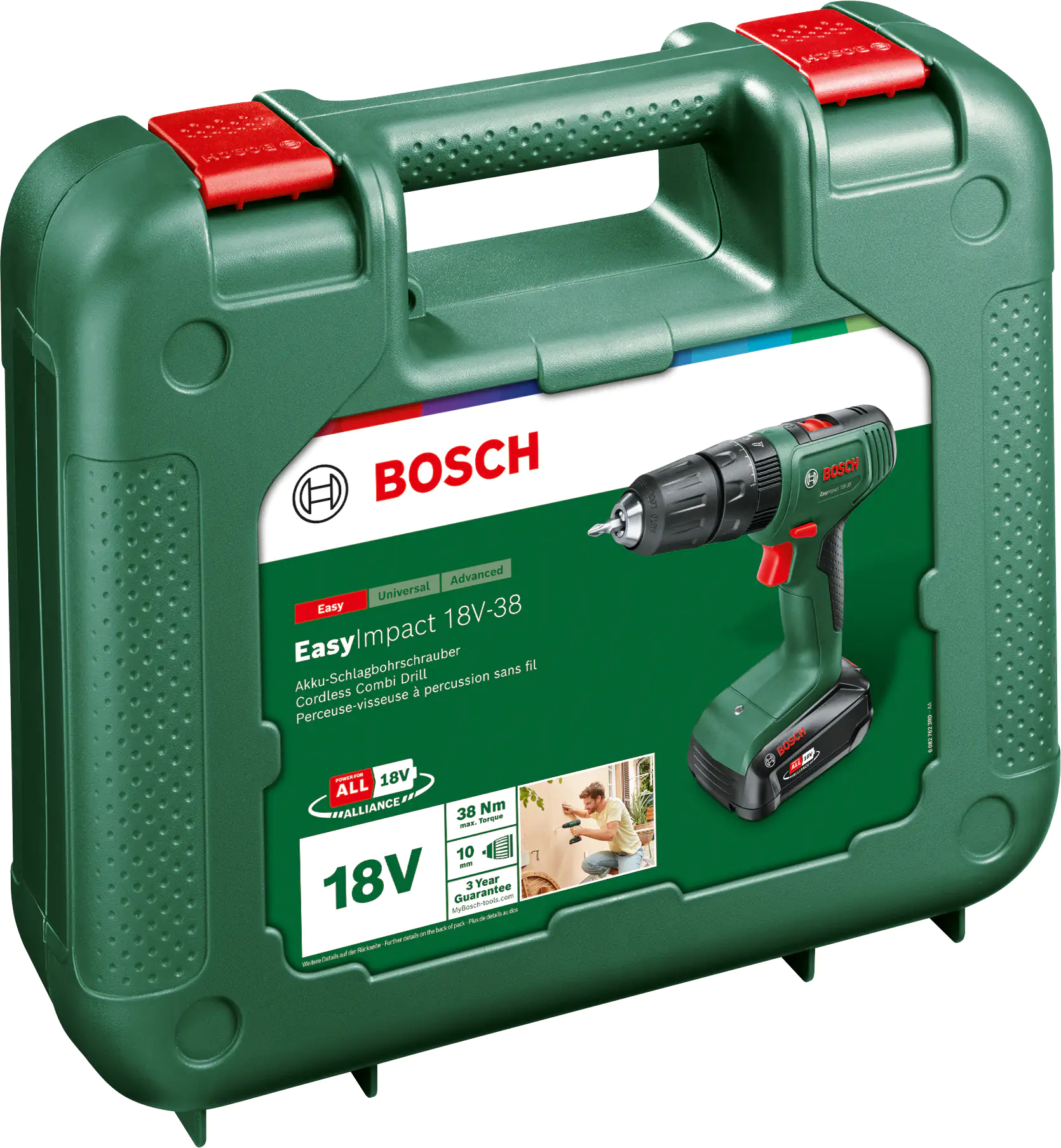 Bosch Akku-Schlagbohrmaschine EasyImpact 18V-38 inkl. Akku und Ladegerät Bosch Akku-Schlagbohrmaschine EasyImpact 18V-38 inkl. Akku und Ladegerät