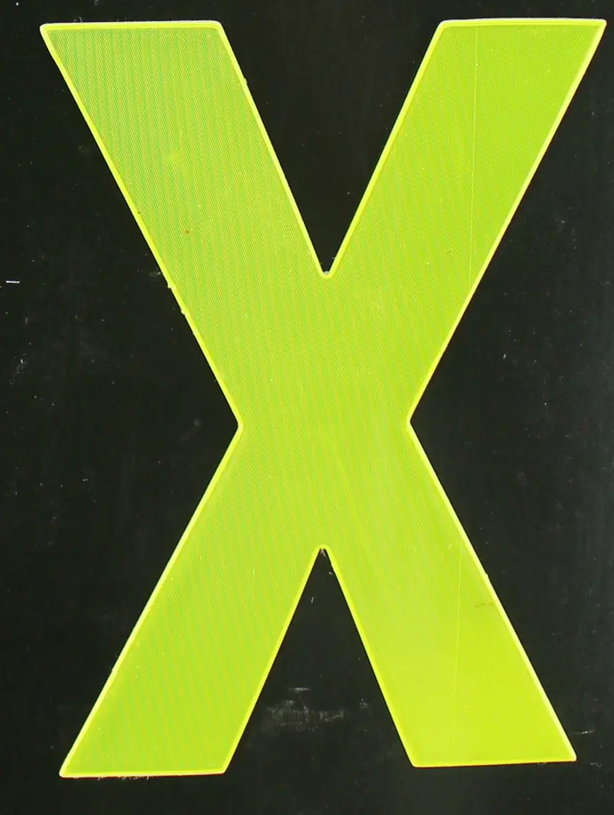 4004947548898 Conacord Reflektierender Klebebuchstabe X gelb "X"
