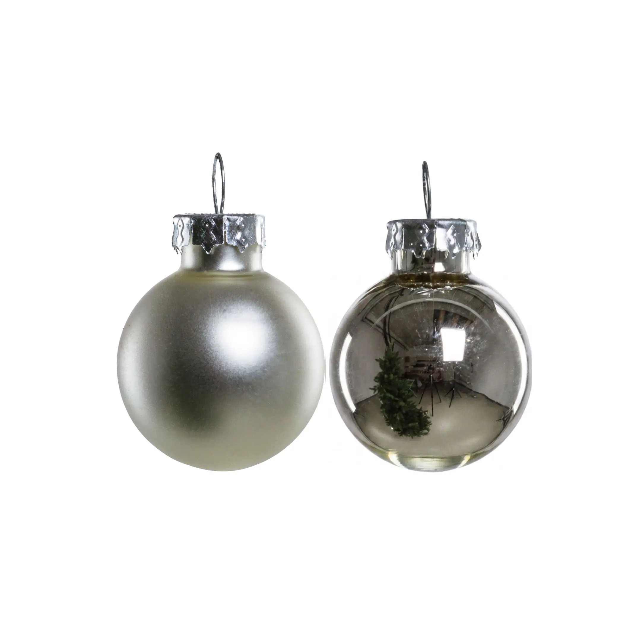 TrendLine Weihnachtskugeln aus Glas Ø 2,5 cm silber 24 Stück