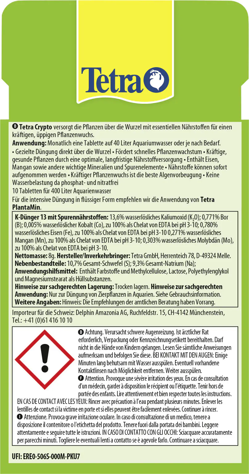 Tetra Aquariendünger Crypto 10 Tabletten