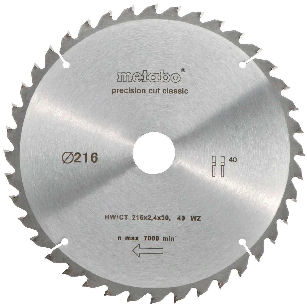 Metabo Kreissägeblatt precision cut wood classic Ø 216 mm Bohrung Ø 30 mm