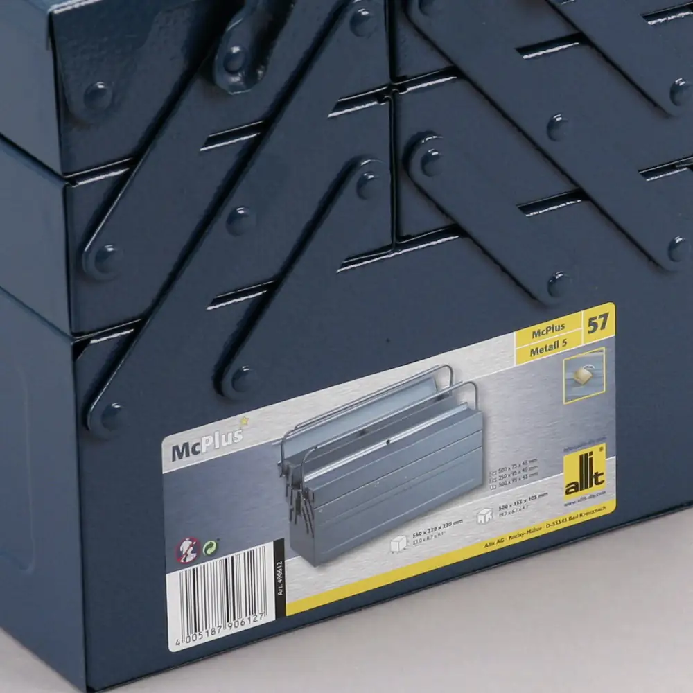 Allit Werkzeugkasten Stahlblech McPlus Metall 5/47 blau ohne Inhalt Allit Werkzeugkasten Stahlblech McPlus Metall 5/47 blau ohne Inhalt