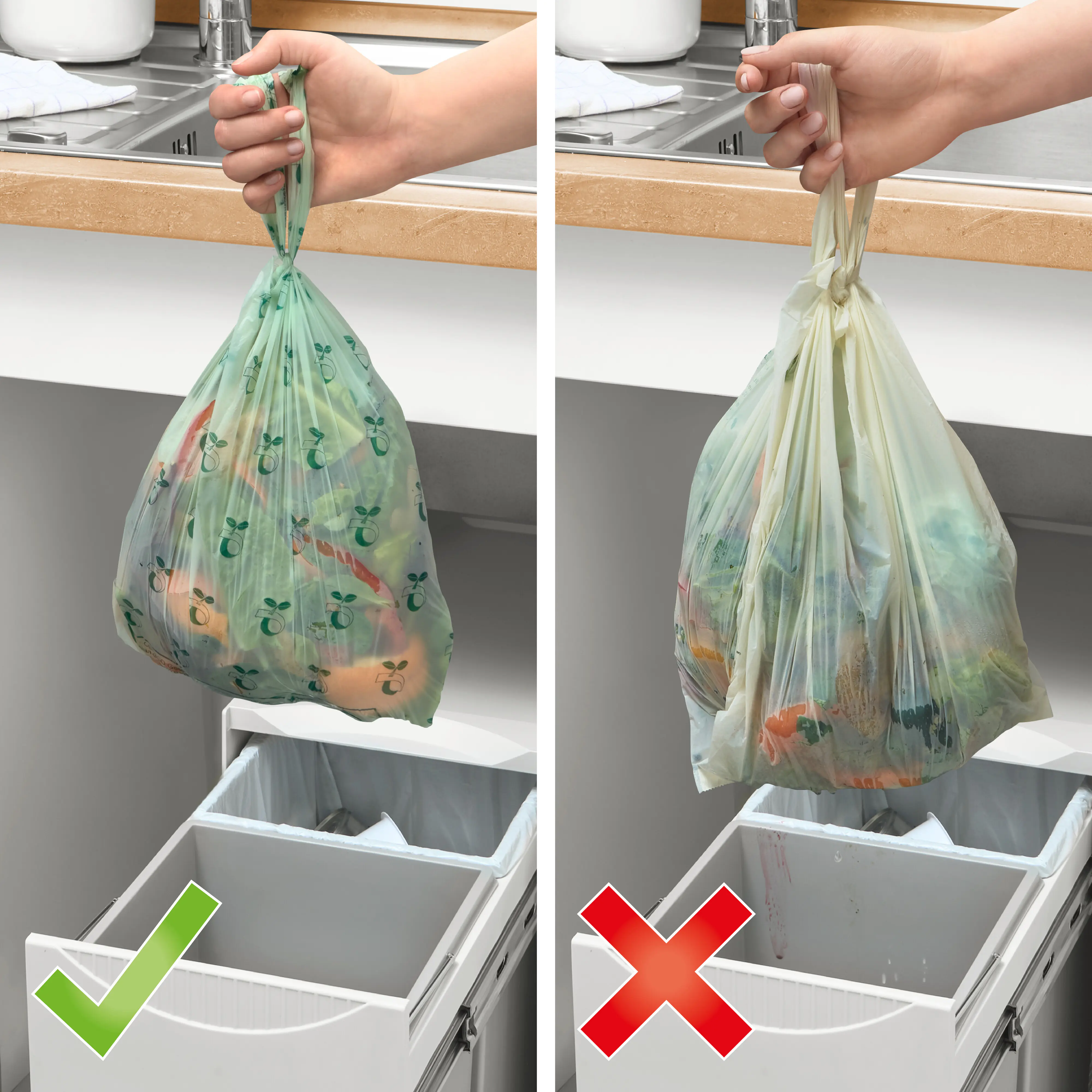 Swirl Bio-Müll-Folienbeutel mit Tragegriff 20 L 6 Stück