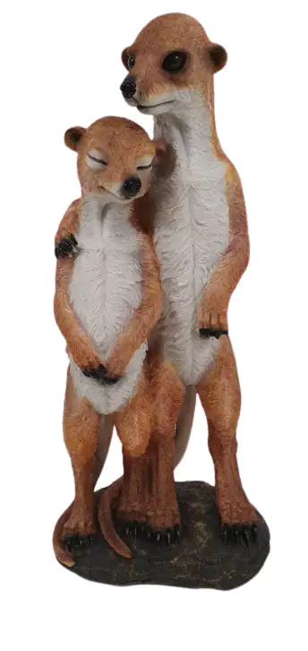 Dekofigur Erdmännchenpaar 49 x 22 x 16 cm 