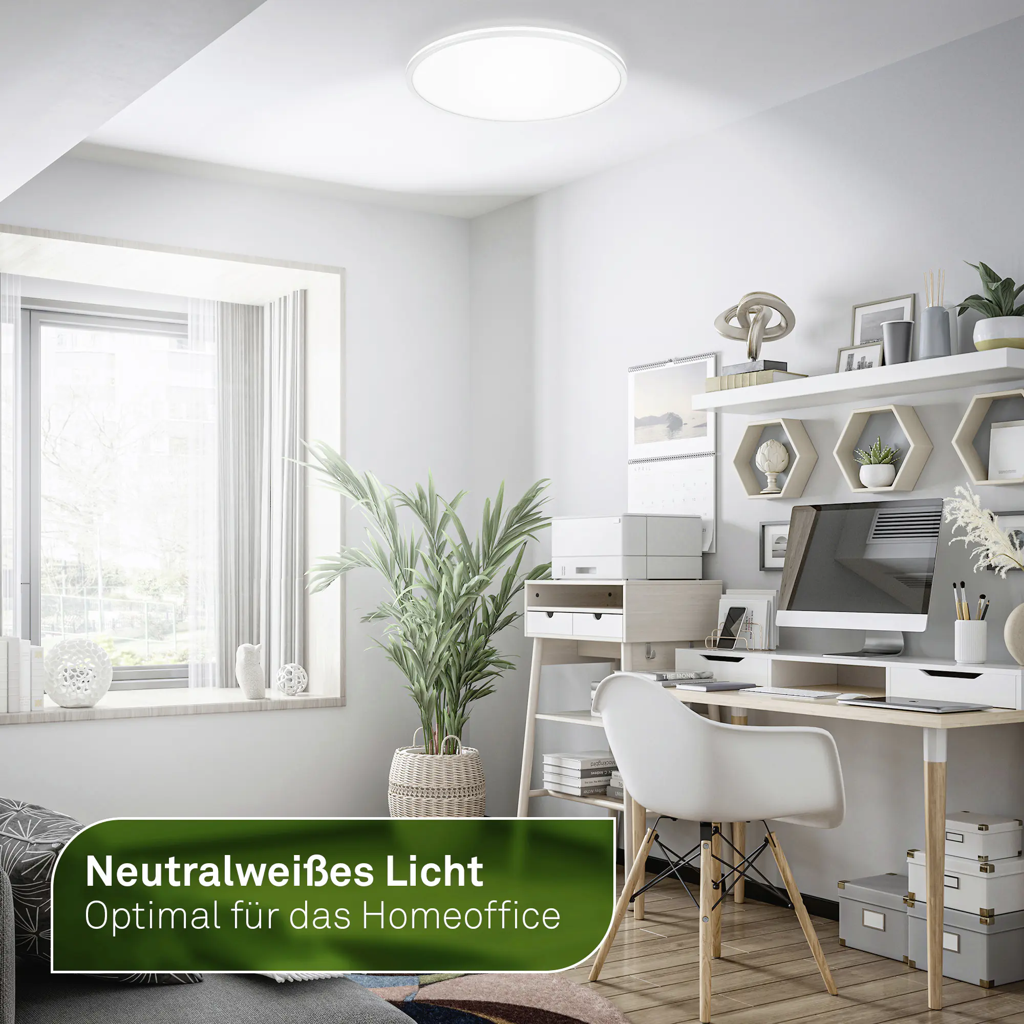 Briloner LED-Deckenleuchte Lana Ø 33 cm weiß neutralweiß
