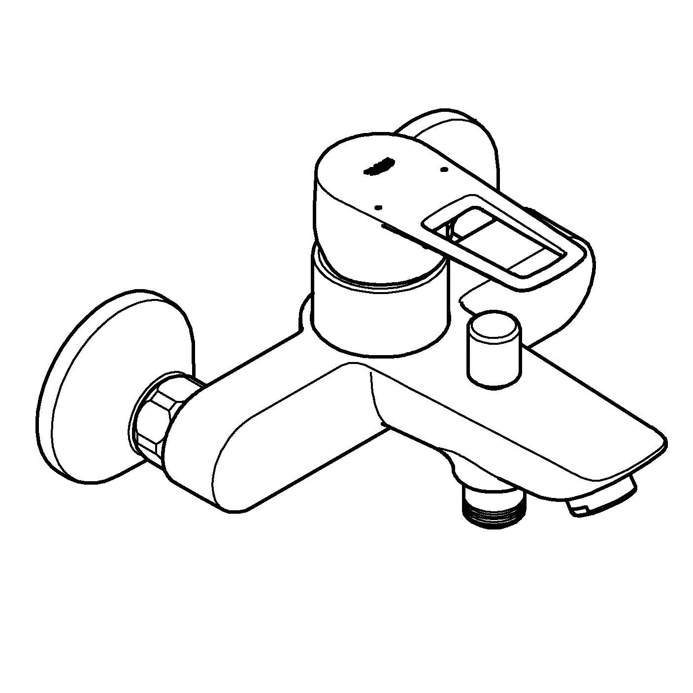 Grohe Start Loop Einhand-Wannenbatterie, 1/2", chrom, mit langlebiger Oberfläche Grohe Start Loop Einhand-Wannenbatterie, 1/2", chrom, mit langlebiger Oberfläche
