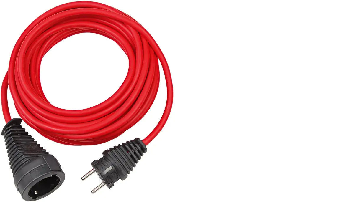 Brennenstuhl Verlängerungskabel Innen 10 Meter H05VV-F3G 1.5, rot