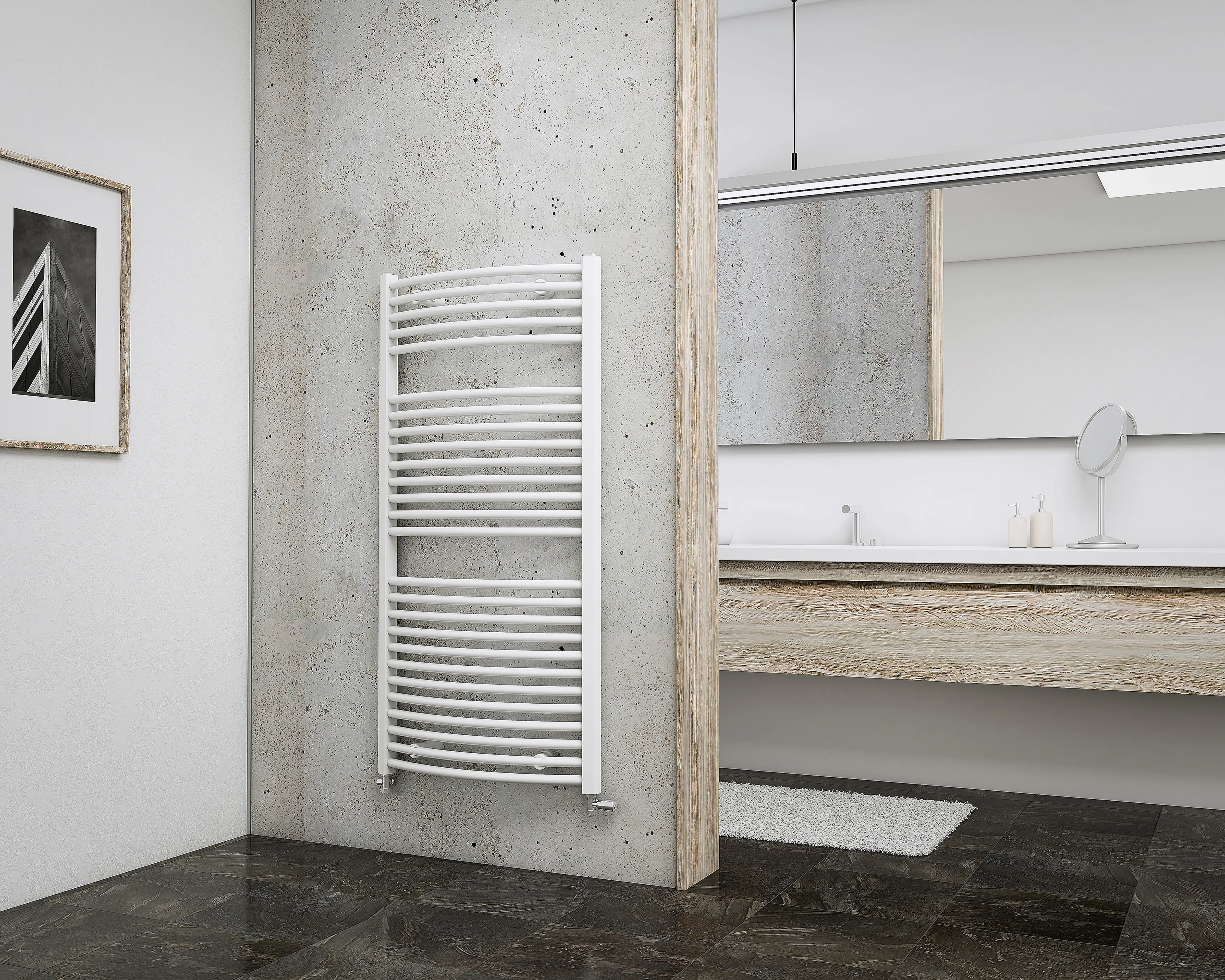 Schulte Badheizkörper München Rund 121,5 x 60 cm cm 758 Watt