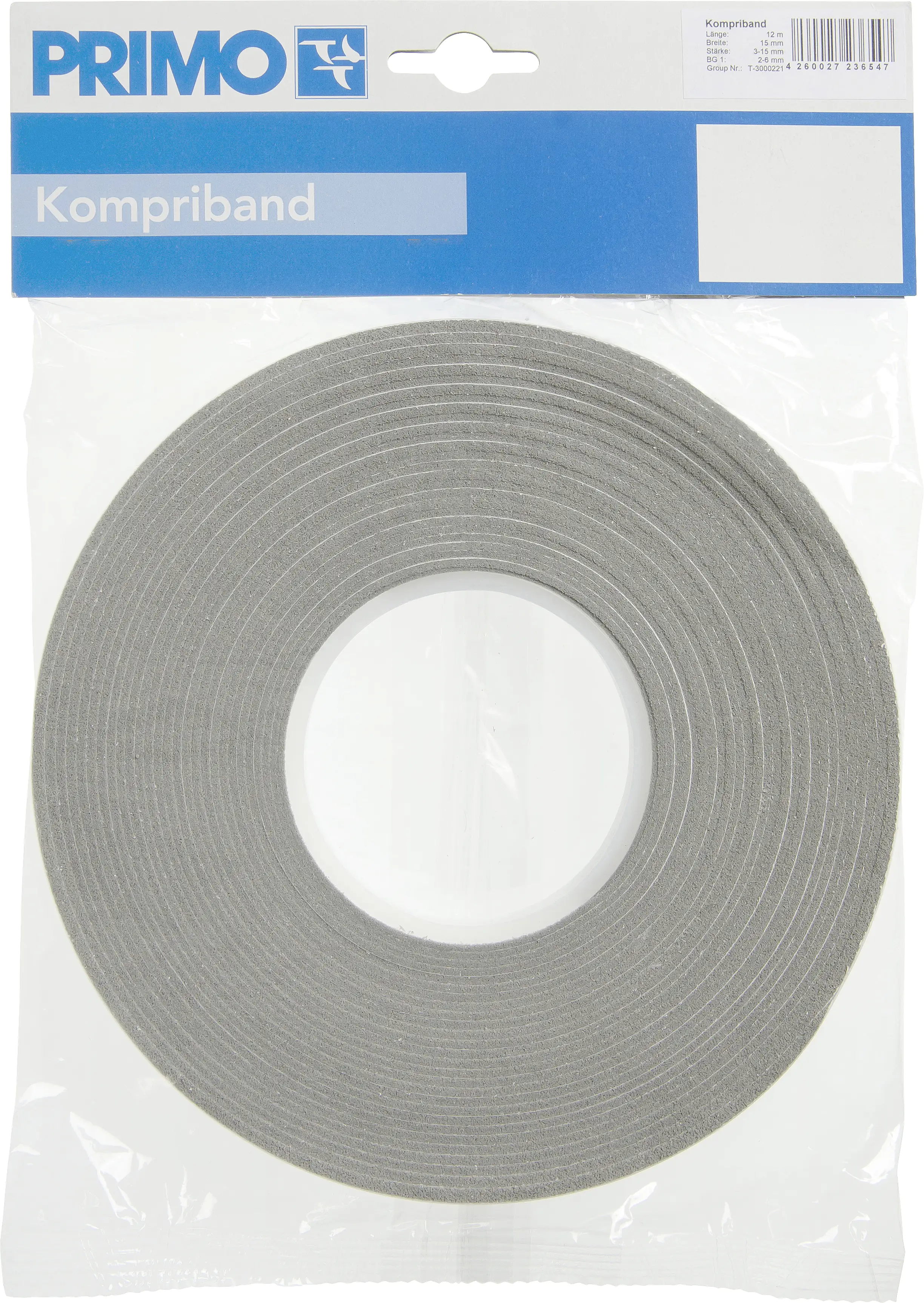 Primo Kompriband 12 m 15 x 3-15 mm