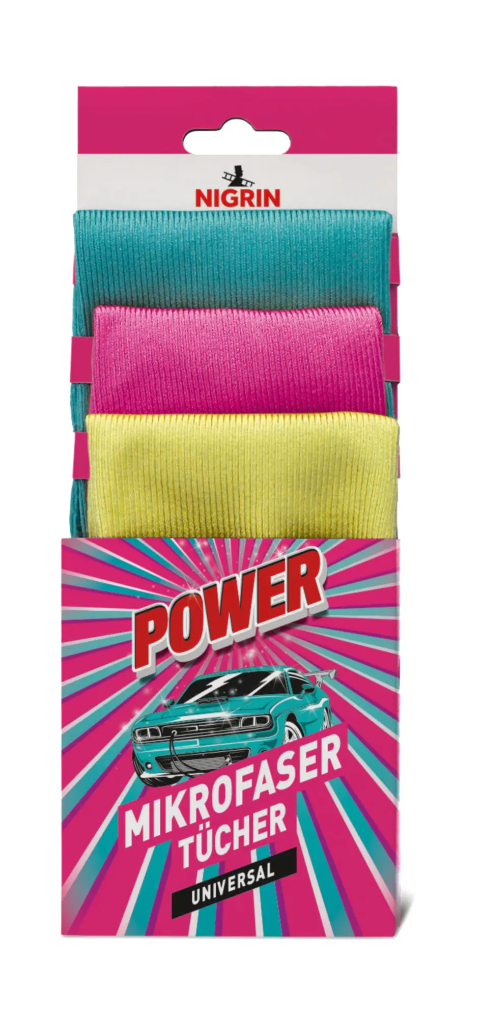 Nigrin Mikrofaser-Tücher-Set 3-teilig