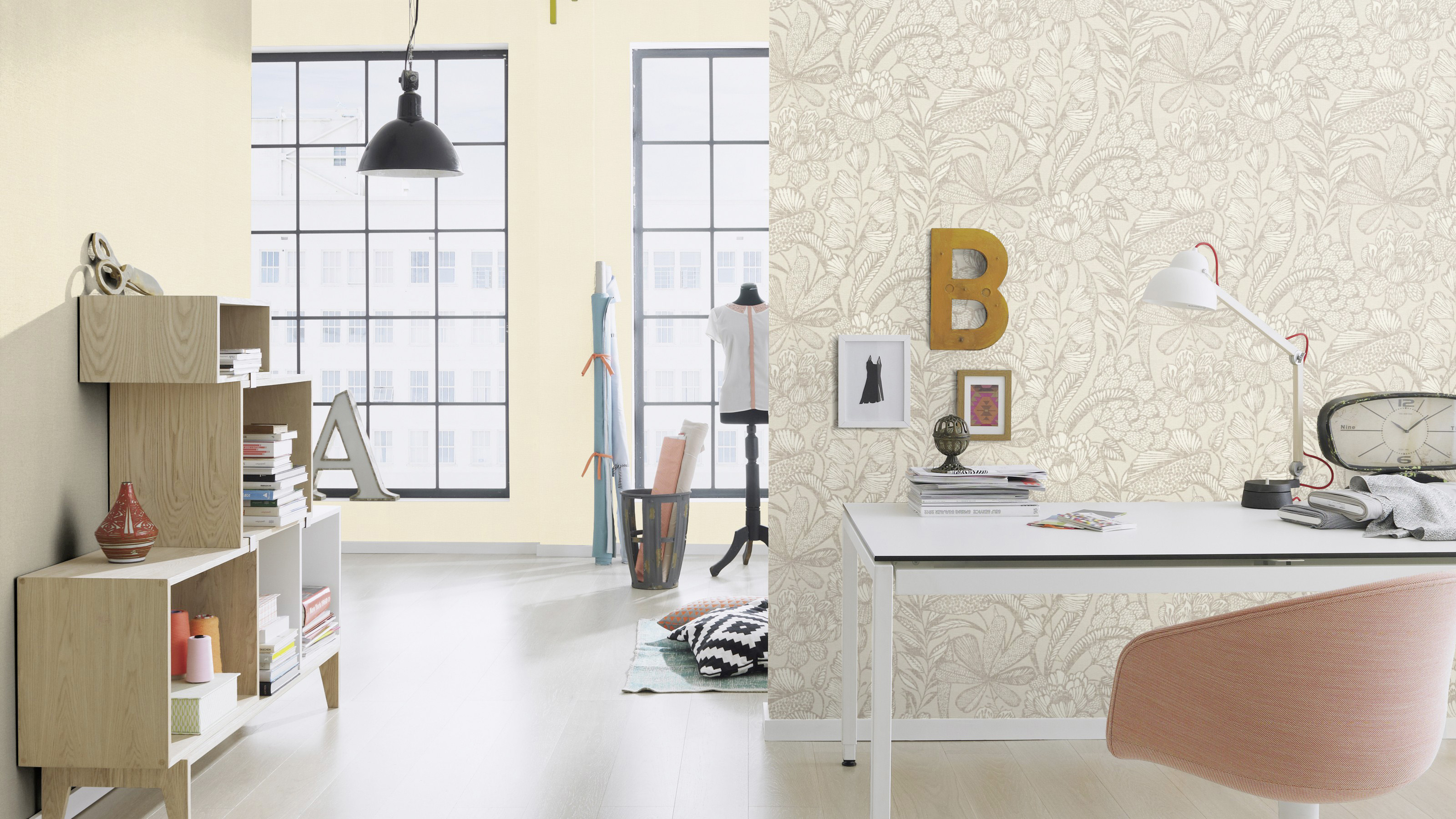 Rasch Vliestapete 555837 Beige-Leinen hell Uni 10,05 m x 0,53 m