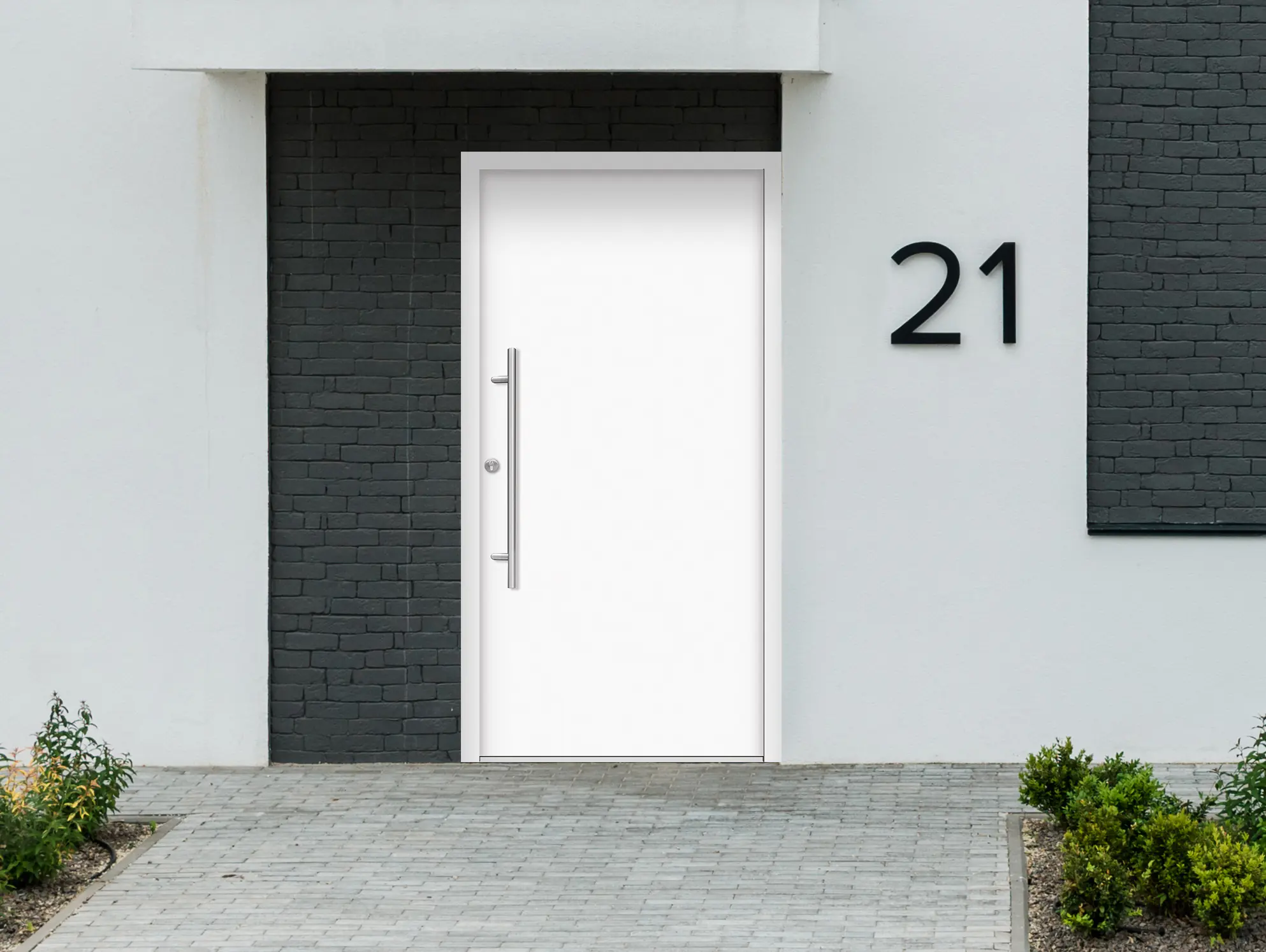 Splendoor Haustür Passivedoor Premium B05 Weiß DIN Links 110 x 210 cm