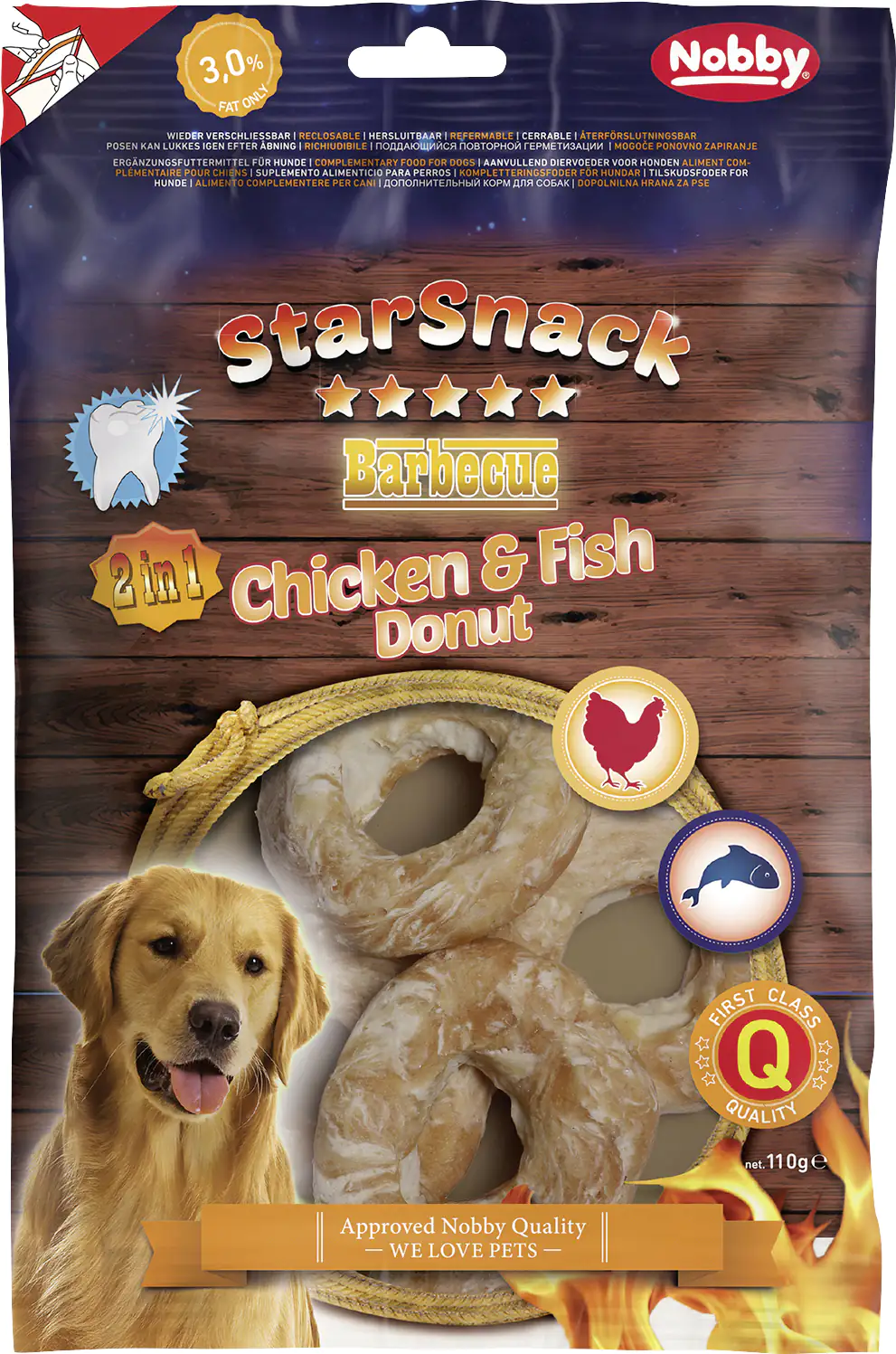 Nobby StarSnack Barbecue Chicken & Fish Donut 4 Stück Nobby StarSnack Barbecue Chicken & Fish Donut 4 Stück