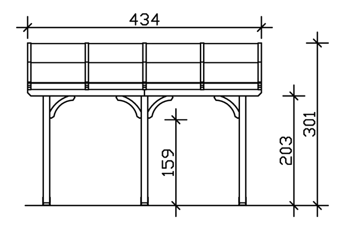 SKAN HOLZ Terrassenüberdachung Venezia 434 x 339 cm Leimholz