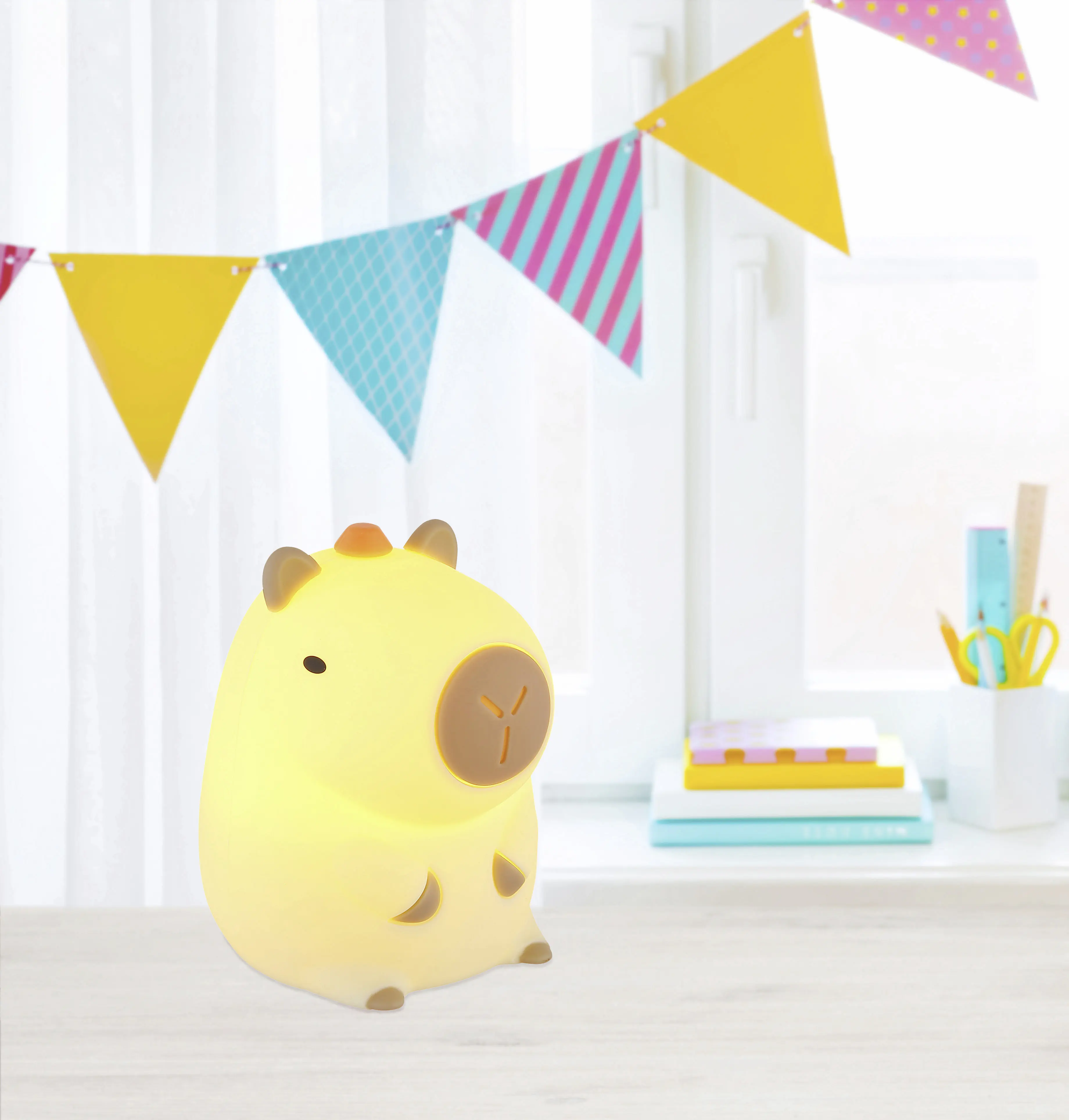 Globo Akku Tischleuchte Caybara 1,5W RGBW braun Kunststoff