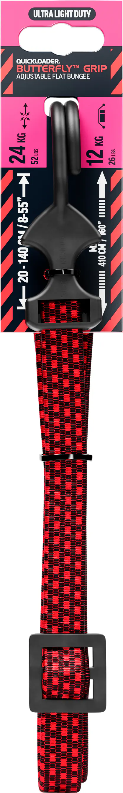 QUICKLOADER® Gummiseil Butterfly Bungee 18 mm x 140 cm 2 Stück rot QUICKLOADER® Gummiseil Butterfly Bungee 18 mm x 140 cm 2 Stück rot