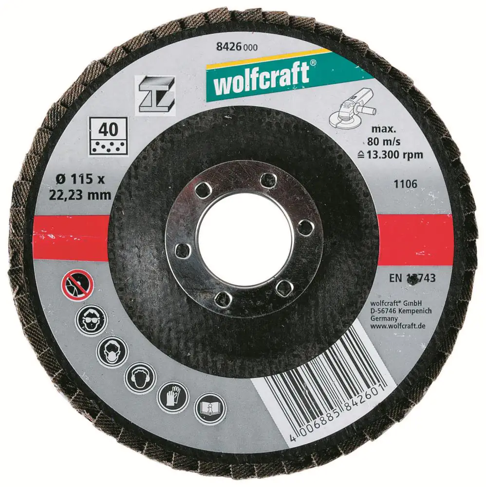 Wolfcraft Schleifmopteller Ø 115 x 22,23 mm Wolfcraft Schleifmopteller Ø 115 x 22,23 mm