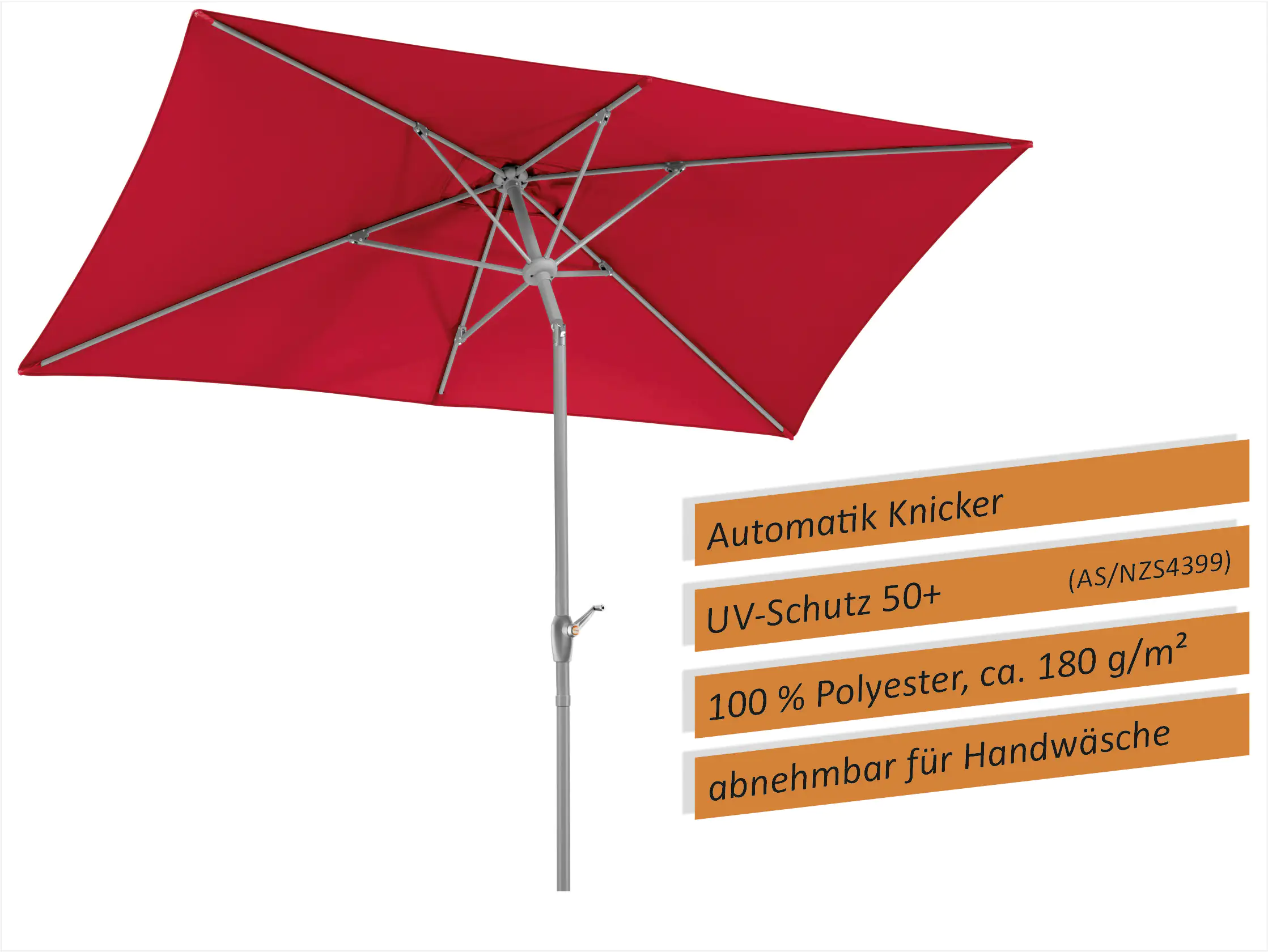 Schneider Sonnenschirm Porto rot 300 x 200 cm