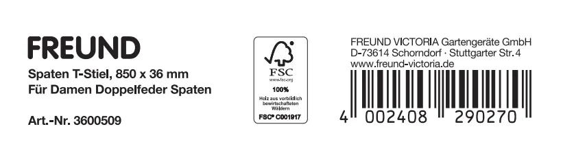 Freund Victoria Holz T-Stiel 88 cm