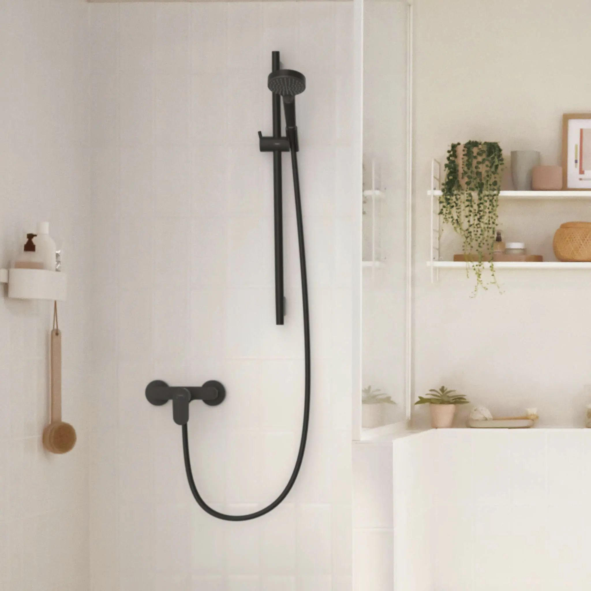 Hansgrohe Duscharmatur Rebris S Aufputz mattschwarz