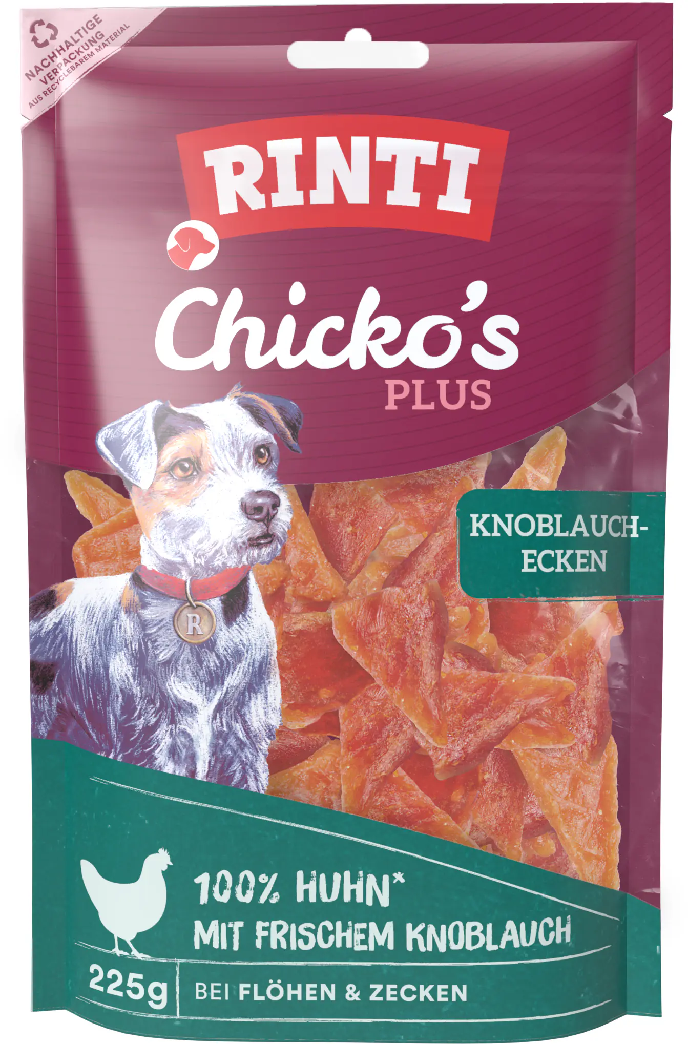 Rinti Hundesnack Chicko mit Knoblauchecken 225 g Rinti Hundesnack Chicko mit Knoblauchecken 225 g