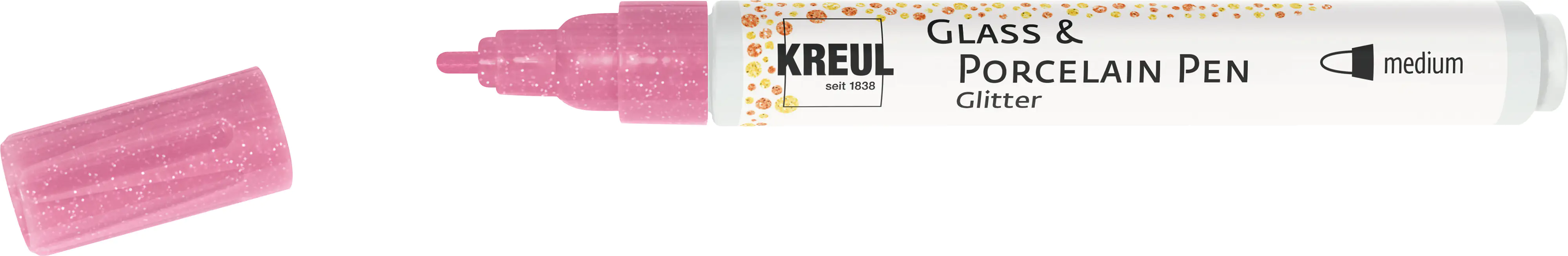 Kreul Glass & Porcelain Pen Glitter rosé 1 - 3 mm