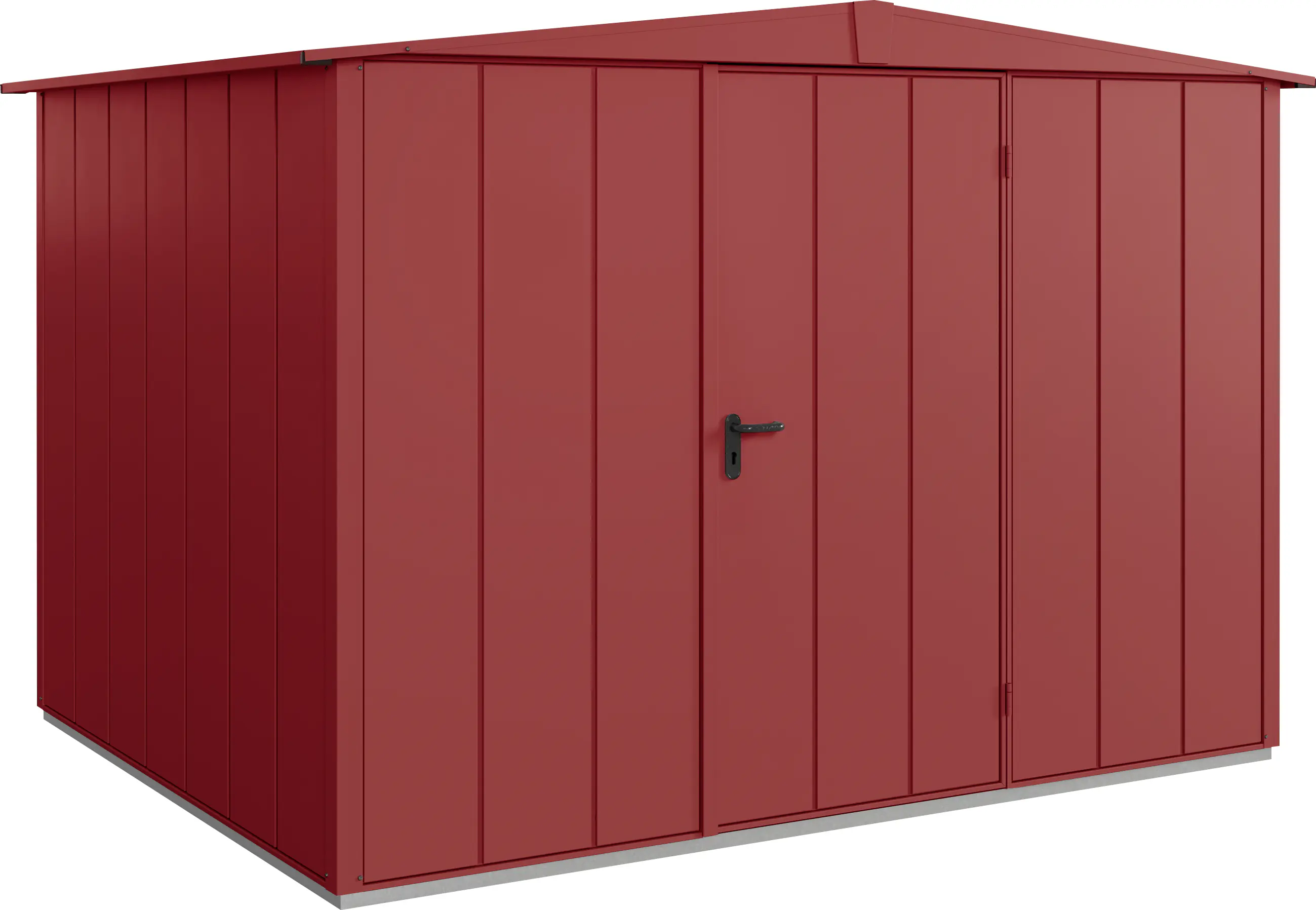 EcoStar Gerätehaus Elegant-S Typ 3 purpurrot 1 flg 323,6 x 247,7 x 219,4 cm