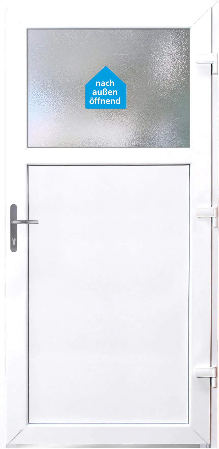 Panto Nebeneinganstür Kunststoff Modell K504 98 x 198 cm DIN links weiß Panto Nebeneinganstür Kunststoff Modell K504 98 x 198 cm DIN links weiß