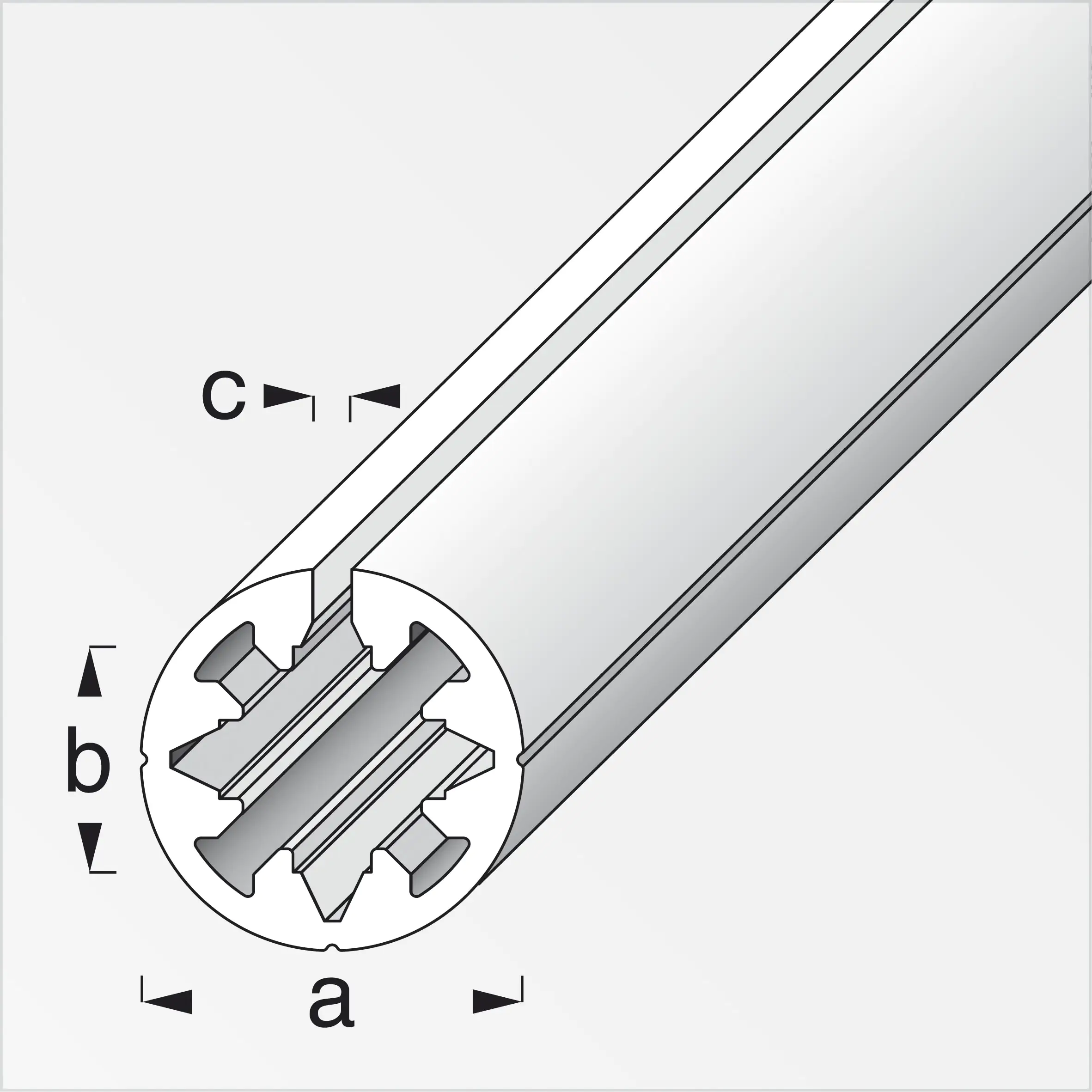 alfer Rundrohr 1 m, Ø 19.5 mm Aluminium roh blank