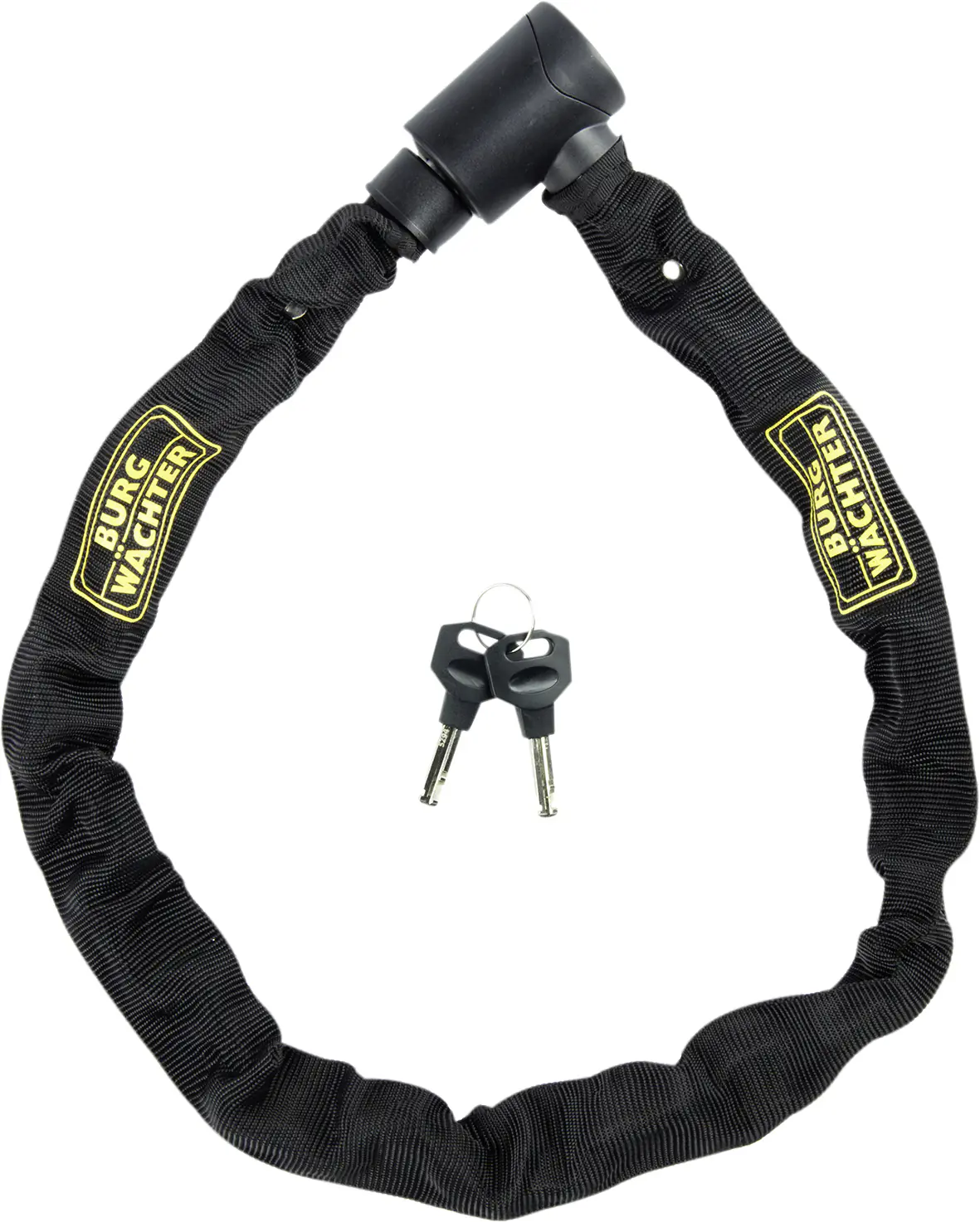 Burg Wächter Kettenschloss 900mm Ø 6mm schwarz mit 2 Schlüsseln