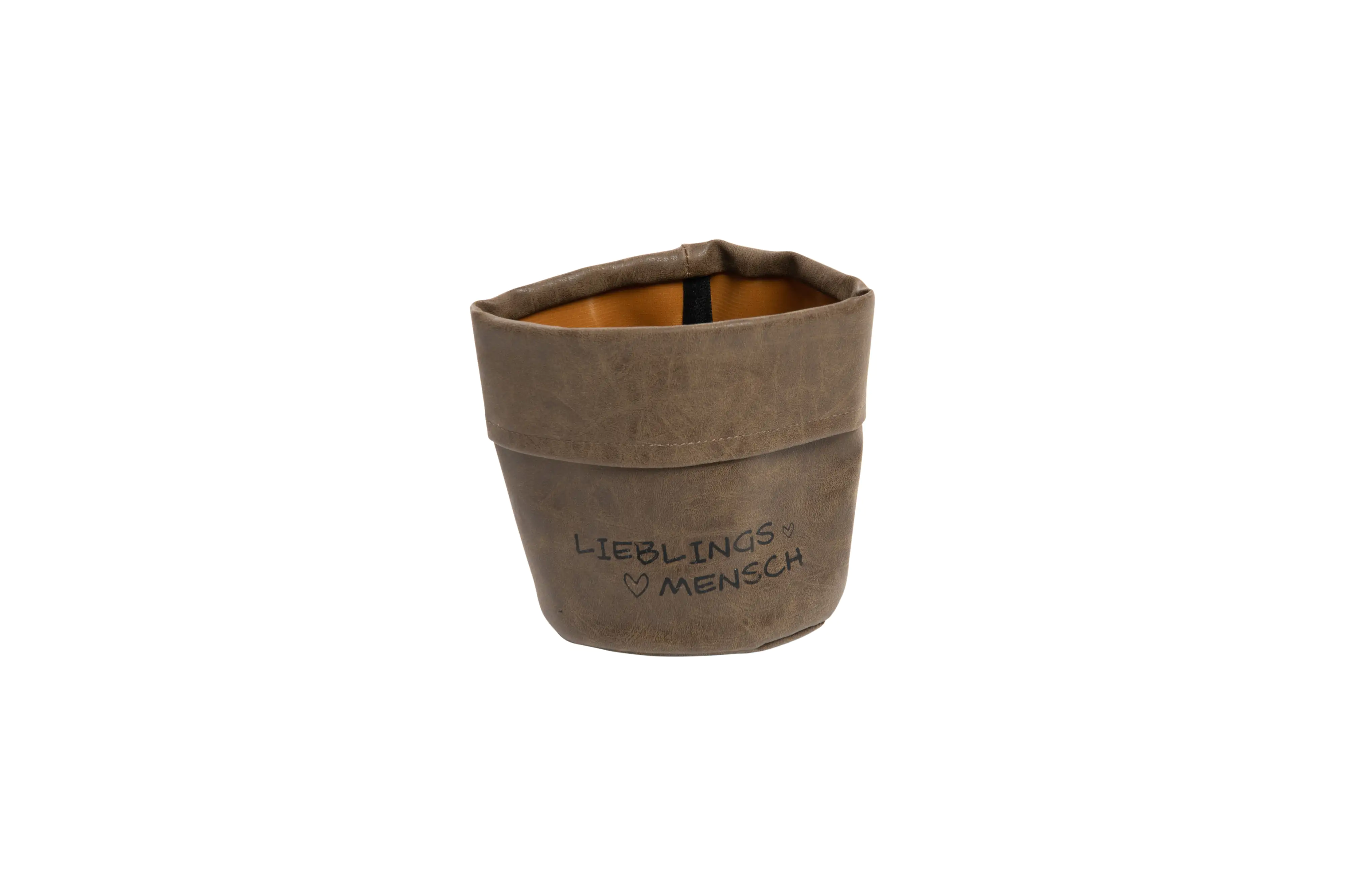 Freese Pflanztasche Lieblingsmensch Ø 12 x 13 cm braun