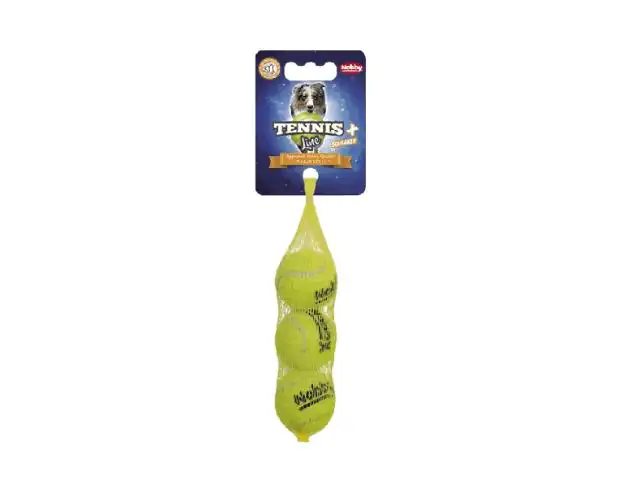 4033766604805 Nobby Tennisball mit Squeaker x S 4,0 cm 3er Netz