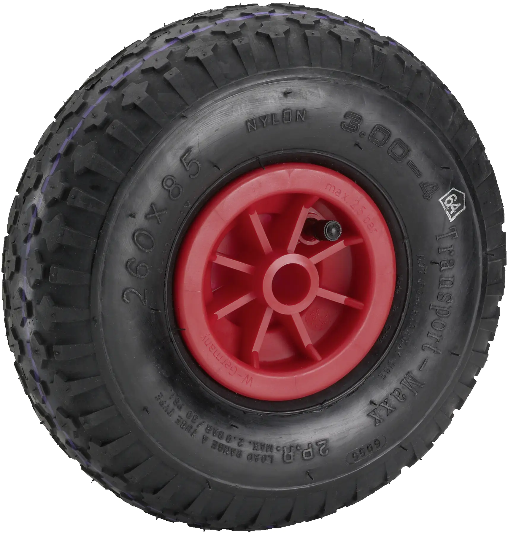 Dörner & Helmer Luftrad PR 260 x 85 mm Traglast 150 kg Dörner & Helmer Luftrad PR 260 x 85 mm Traglast 150 kg