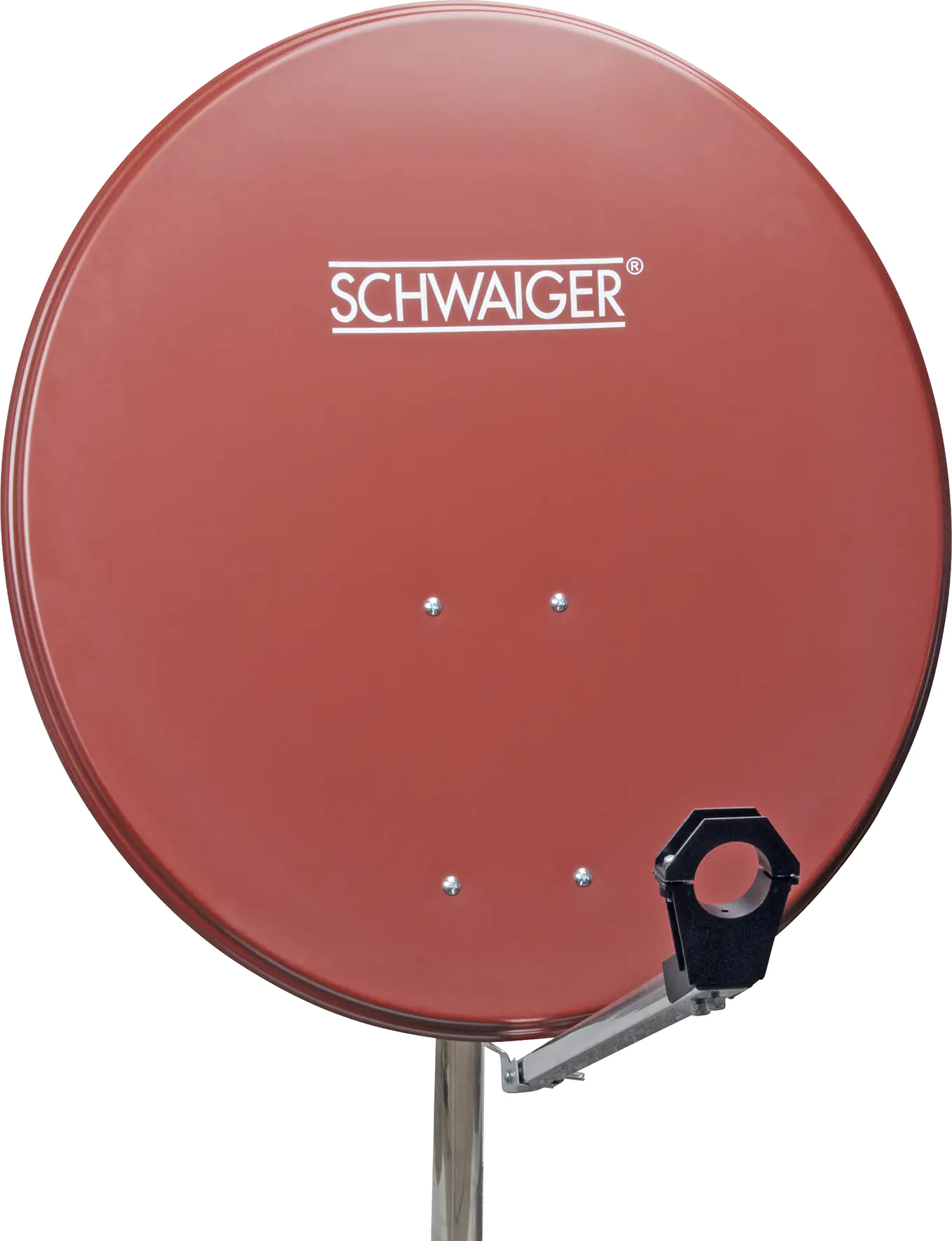 SCHWAIGER Aluminium Offset Antenne 73 cm ziegelrot Ø 73 cm SCHWAIGER Aluminium Offset Antenne 73 cm ziegelrot Ø 73 cm