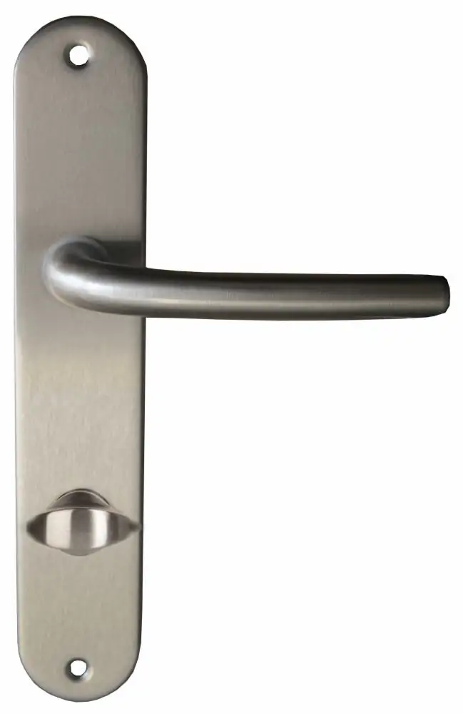 Alpertec WC-Rosettengarnitur Marina Messing silber rund