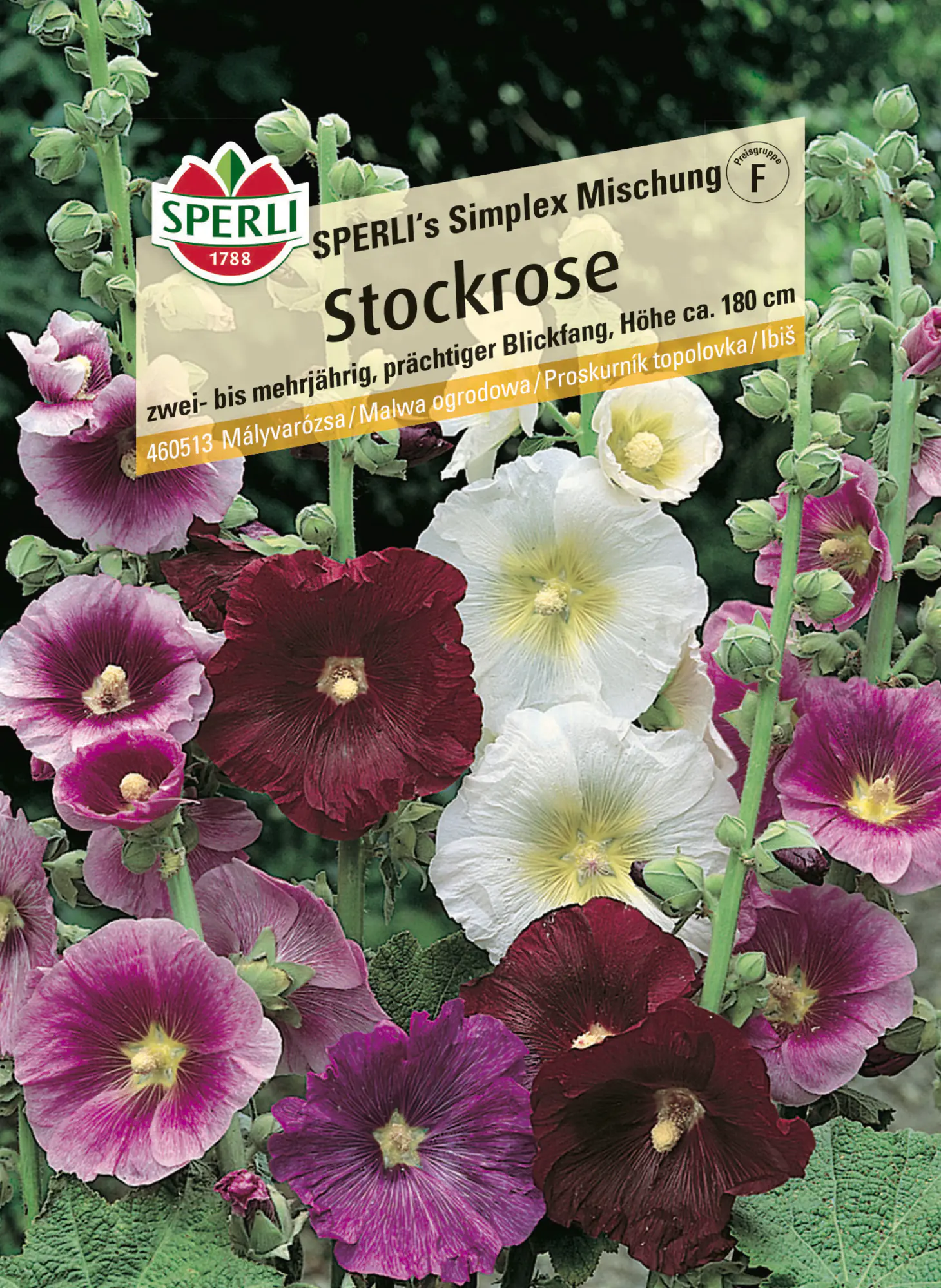 Sperli Saatgut Stockrosen Simplex Mischung für ca. 15 Pflanzen