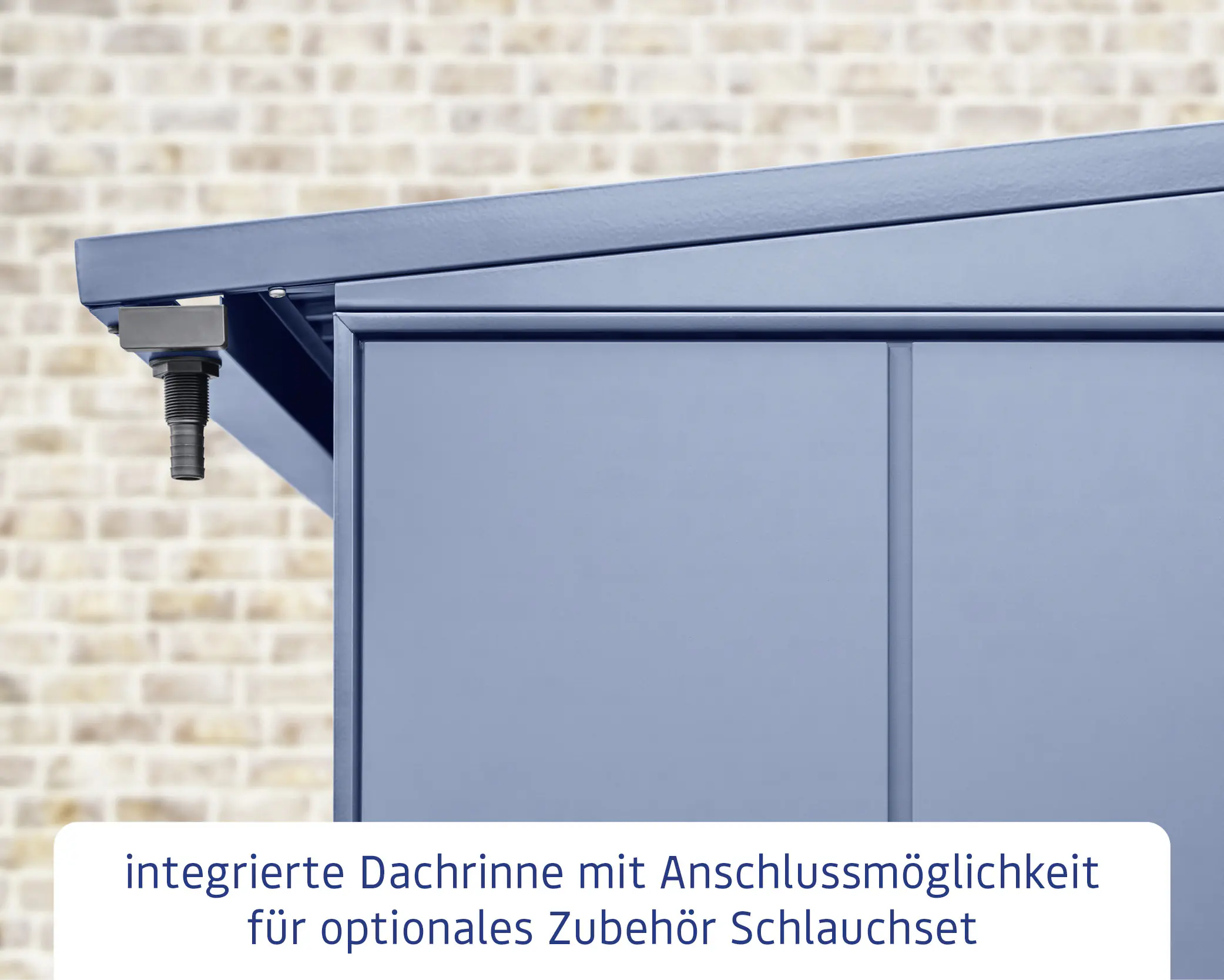 Ecostar Kaminholzregal Elegant-V Typ 1, taubenblau, mit Verstrebung