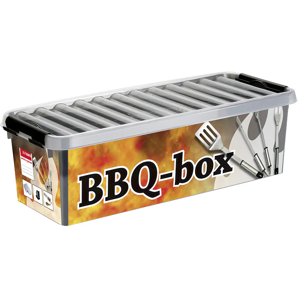 Sunware Aufbewahrungsbox Q-line BBQ mit Einsatz 9,5L metallfarbig schwarz